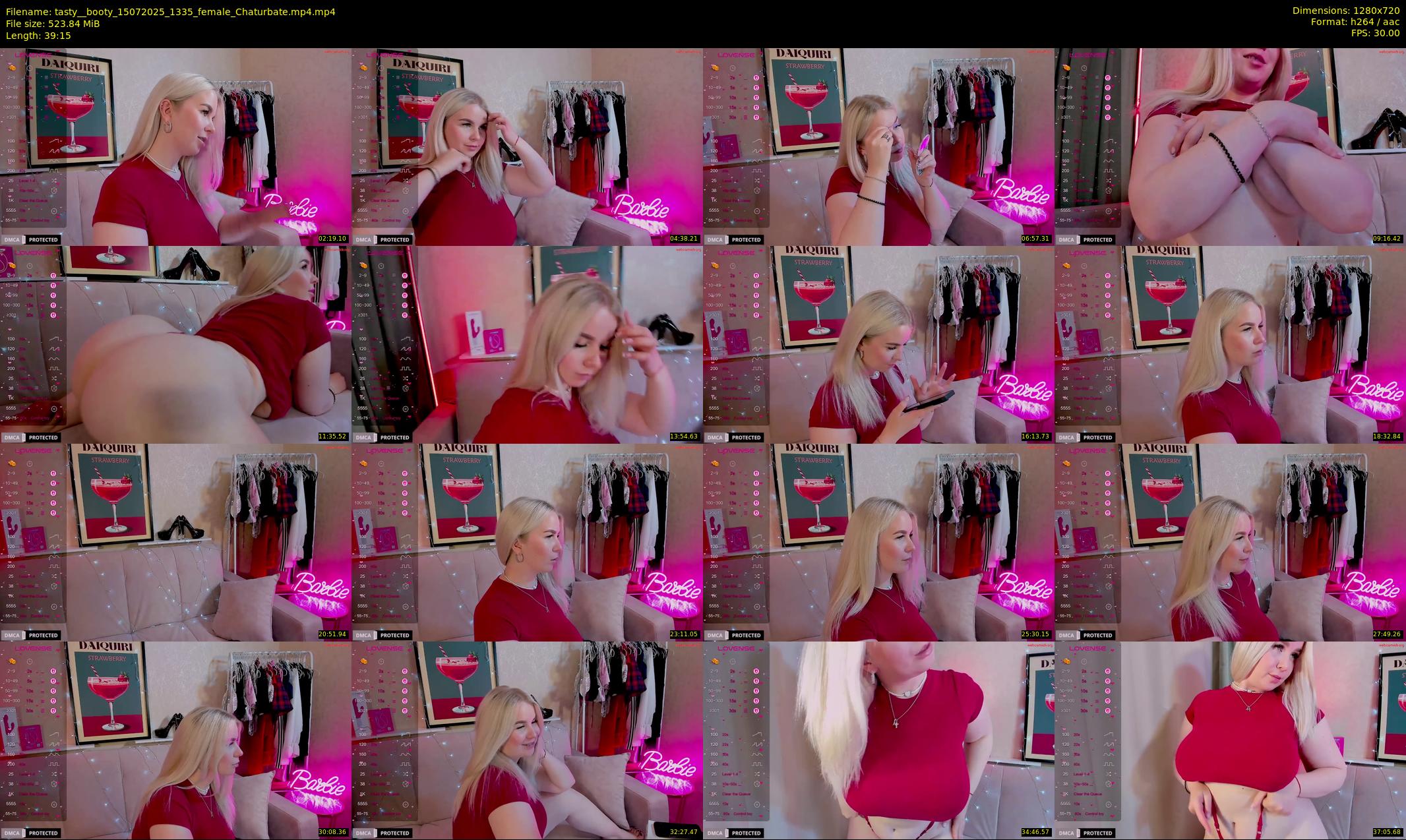 tasty__booty — 40 minute Chaturbate female cam show recording, 720p, Jul 15, 2025