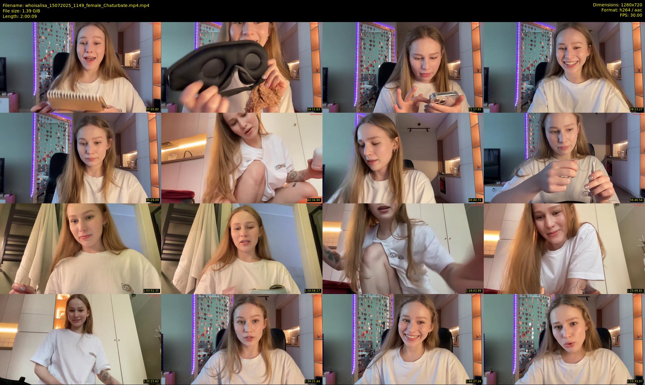 whoisalisa — 121 minute Chaturbate female cam show recording, 720p, Jul 15, 2025