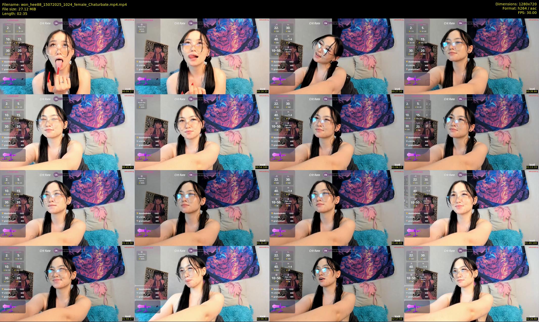won_hee88 — 3 minute Chaturbate female cam show recording, 720p, Jul 15, 2025