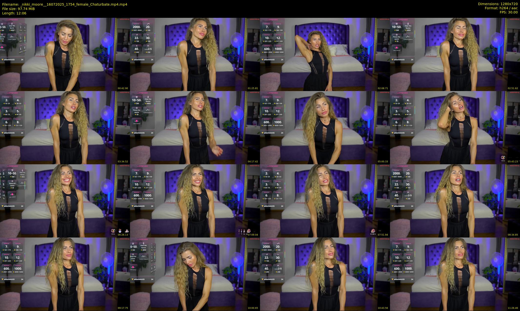 _nikki_moore_ — 13 minute Chaturbate female cam show recording, 720p, Jul 16, 2025