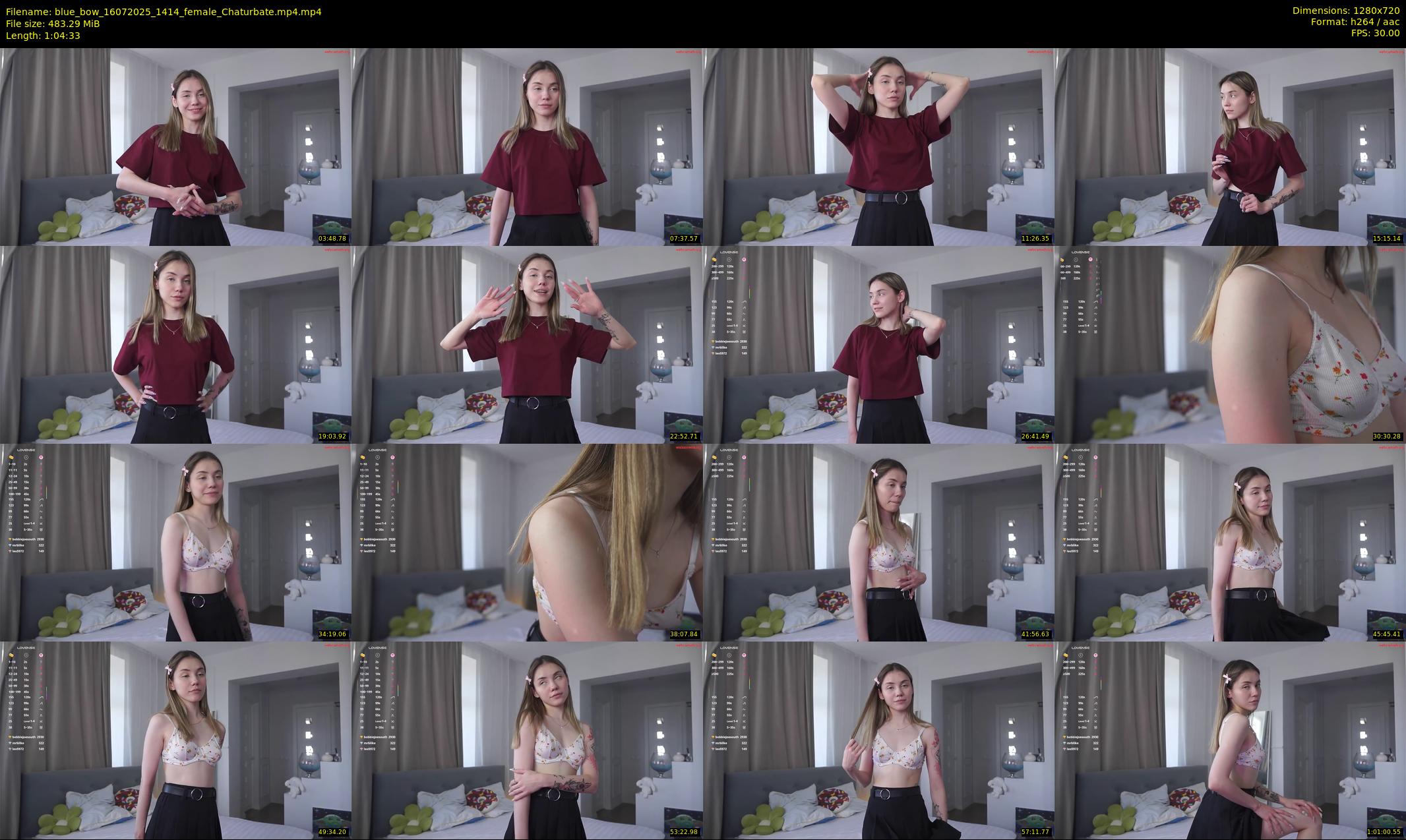 blue_bow — 65 minute Chaturbate female cam show recording, 720p, Jul 16, 2025