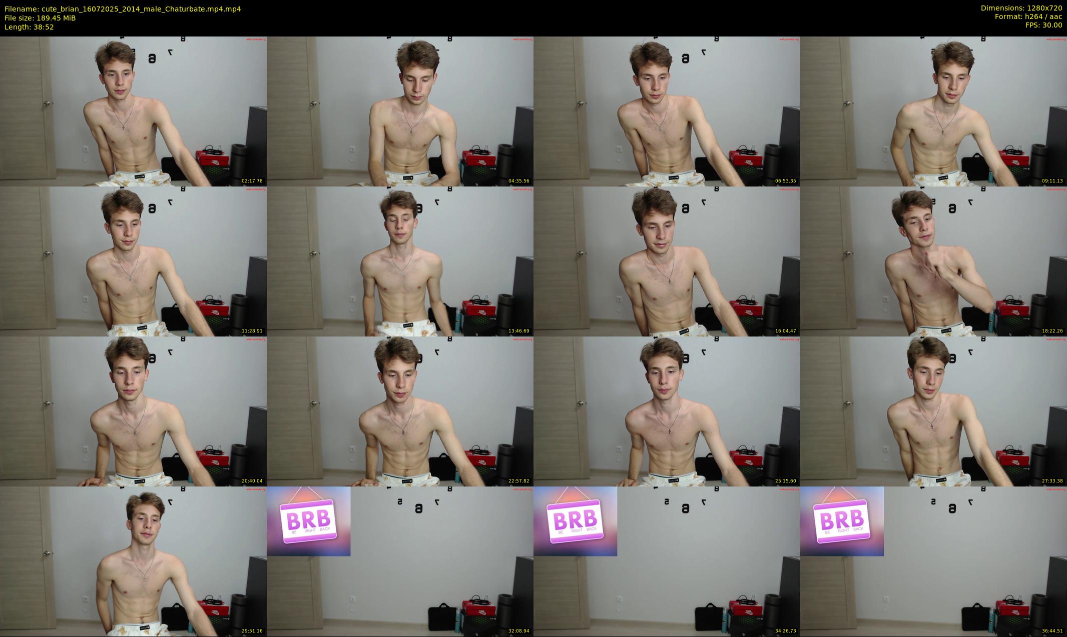 cute_brian — 39 minute Chaturbate male cam show recording, 720p, Jul 16, 2025