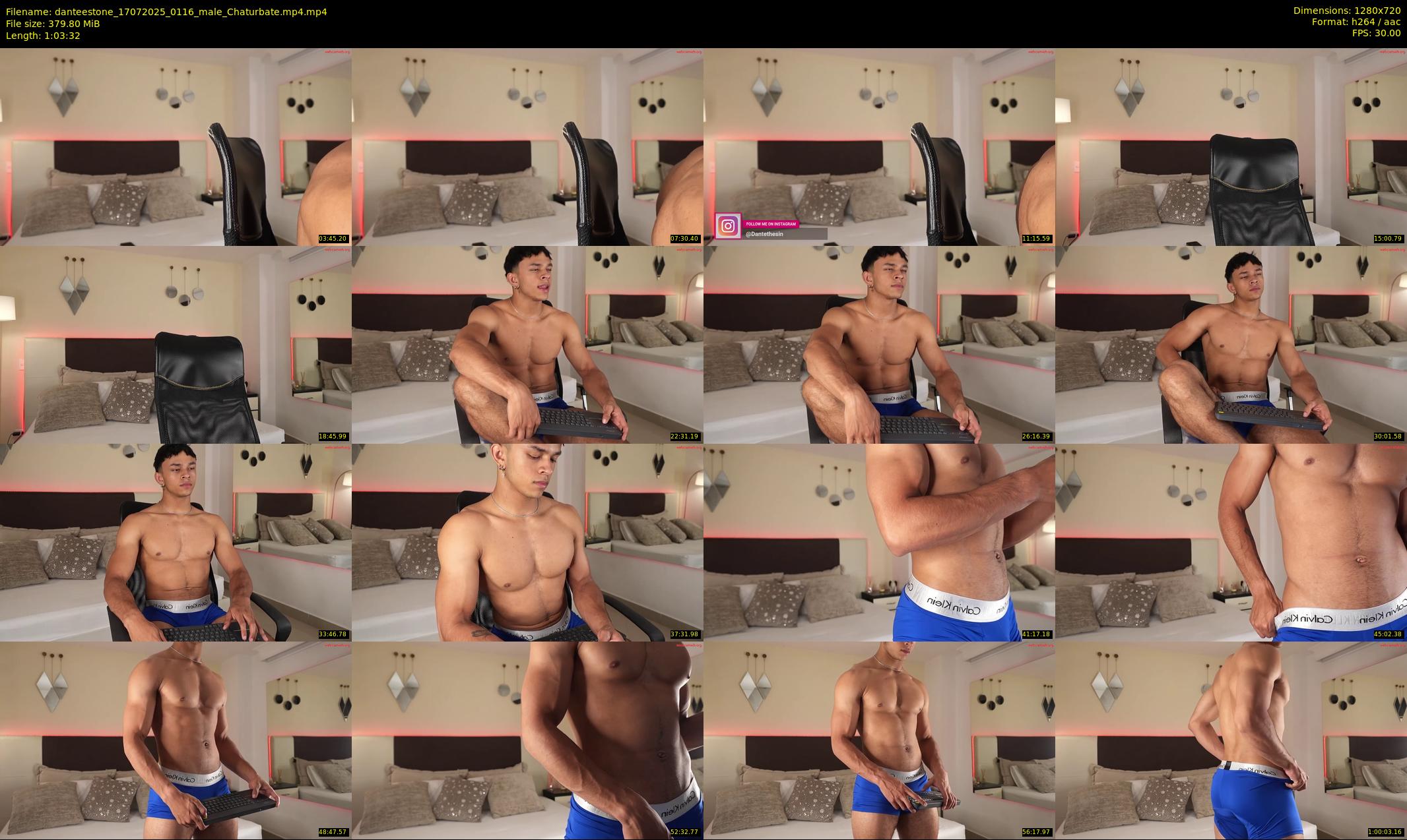 danteestone — 64 minute Chaturbate male cam show recording, 720p, Jul 17, 2025