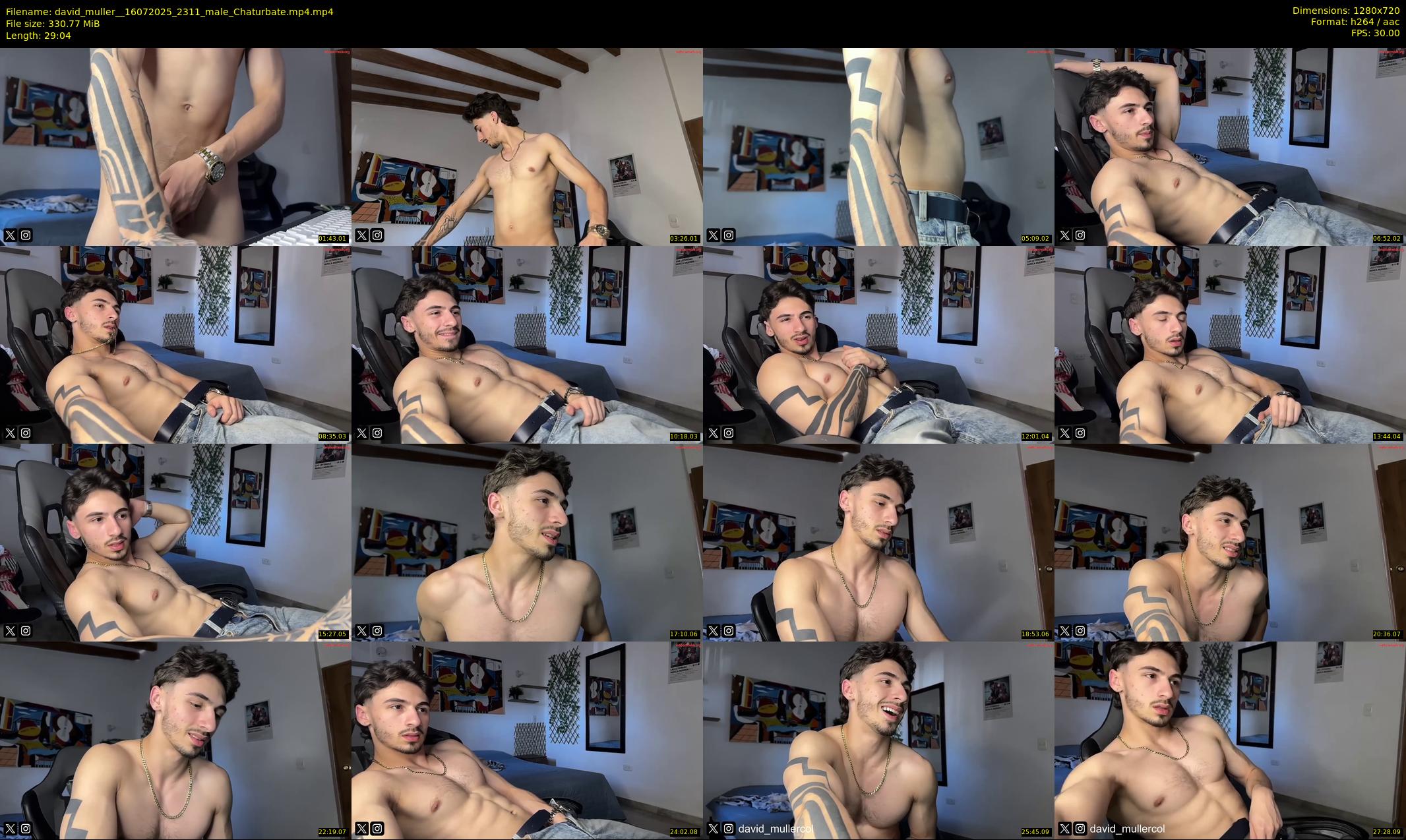 david_muller_ — 30 minute Chaturbate male cam show recording, 720p, Jul 16, 2025