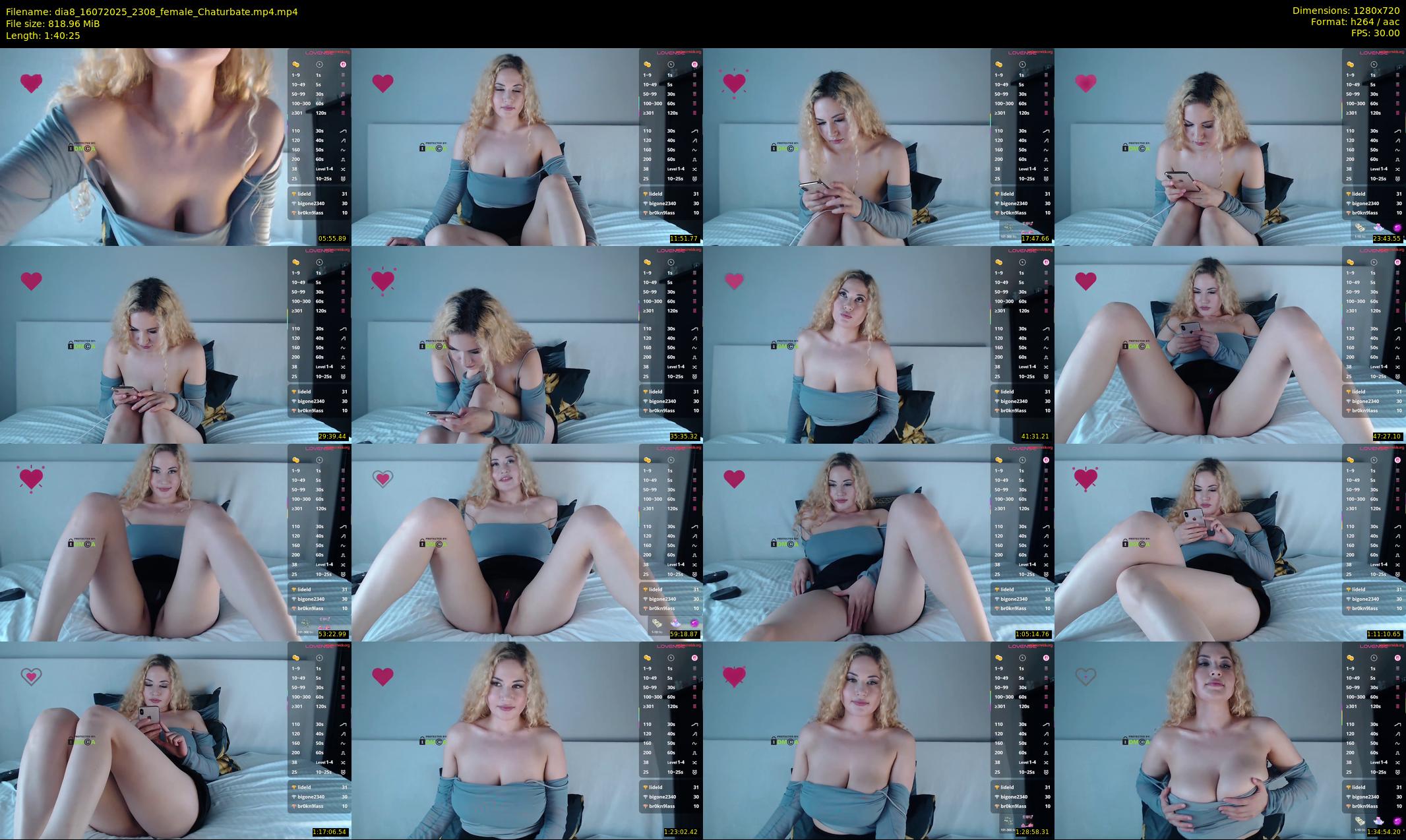 dia8 — 101 minute Chaturbate female cam show recording, 720p, Jul 16, 2025