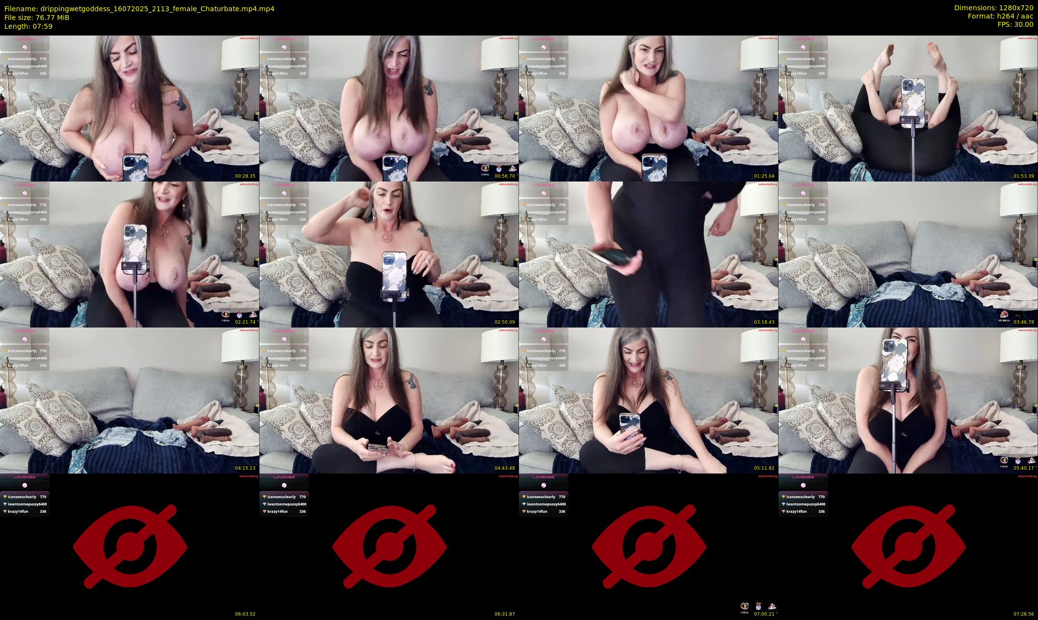 drippingwetgoddess — 8 minute Chaturbate female cam show recording, 720p, Jul 16, 2025