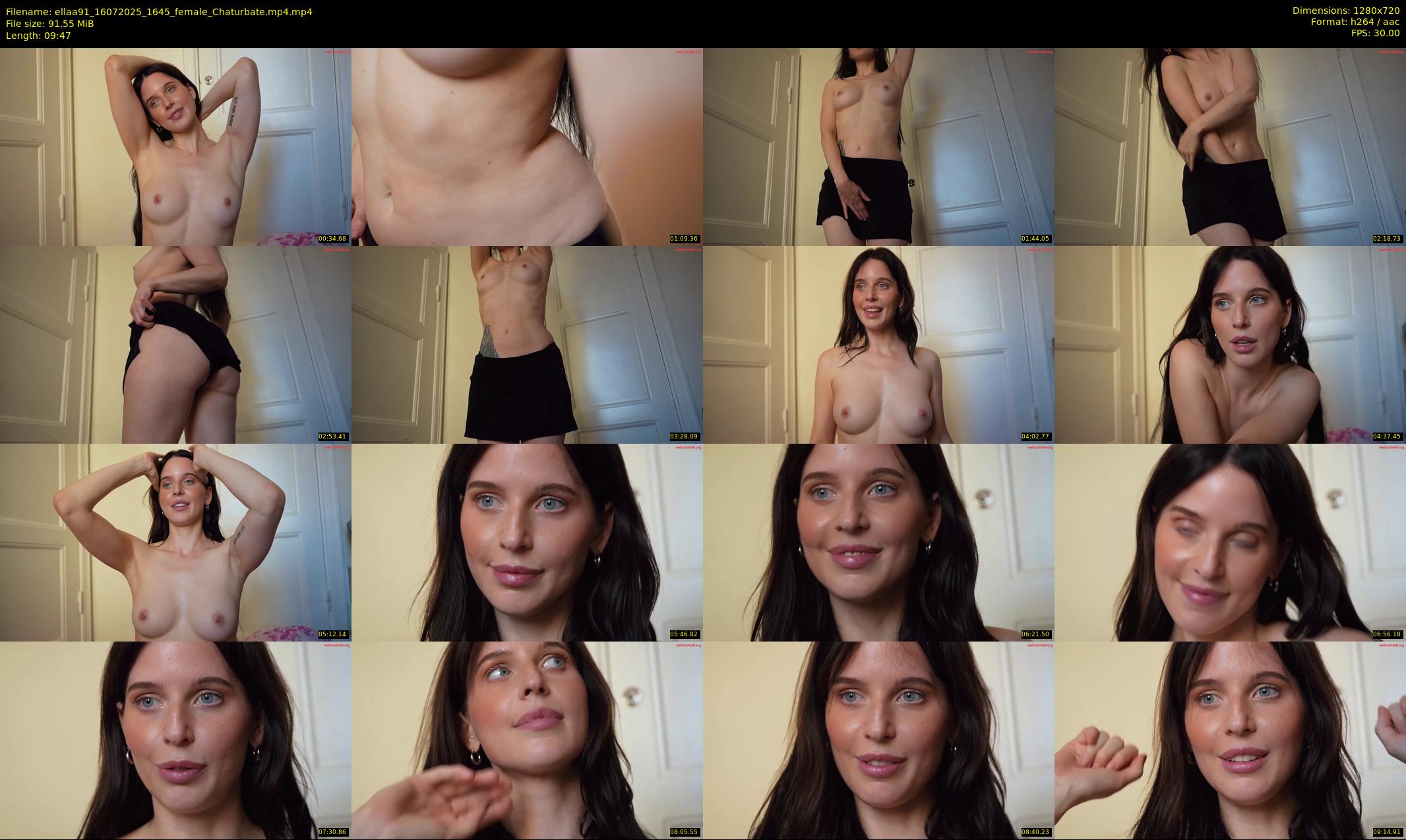 ellaa91 — 10 minute Chaturbate female cam show recording, 720p, Jul 16, 2025