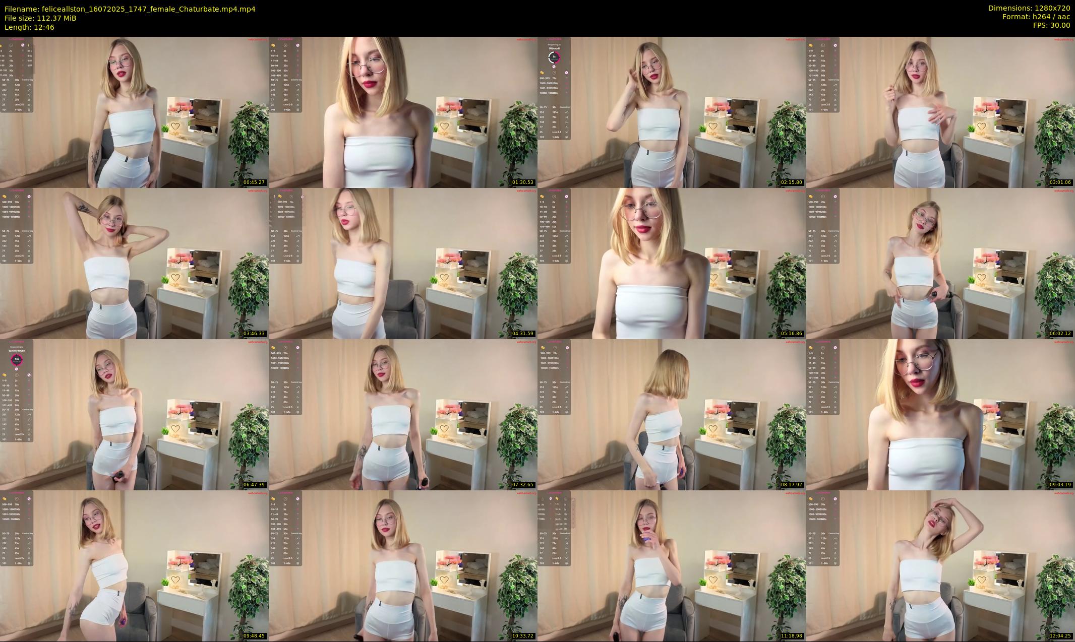 feliceallston — 13 minute Chaturbate female cam show recording, 720p, Jul 16, 2025