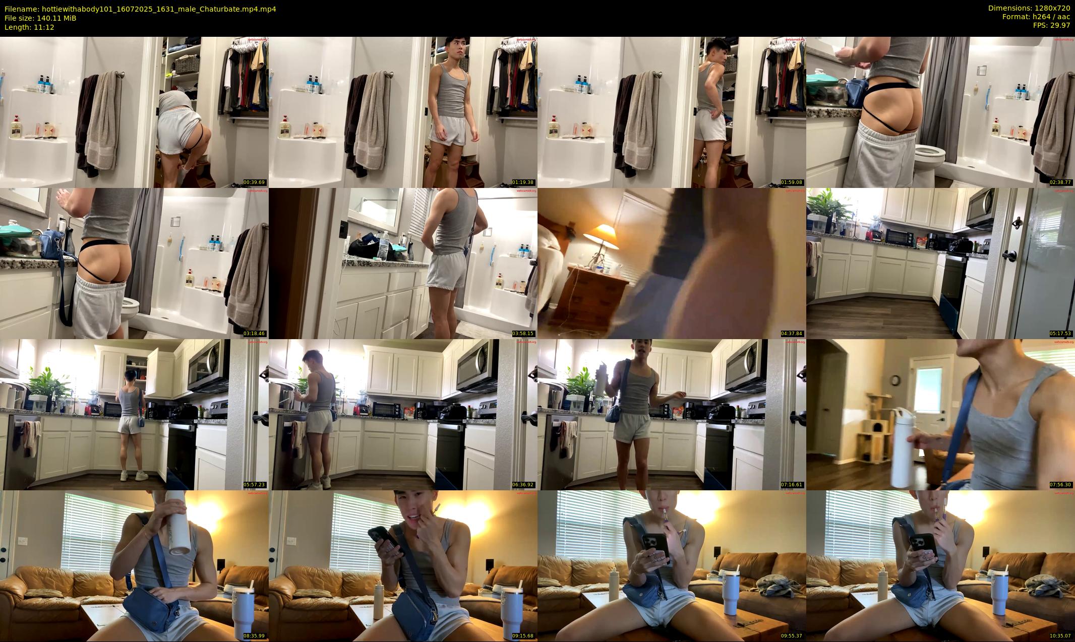 hottiewithabody101 — 12 minute Chaturbate male cam show recording, 720p, Jul 16, 2025