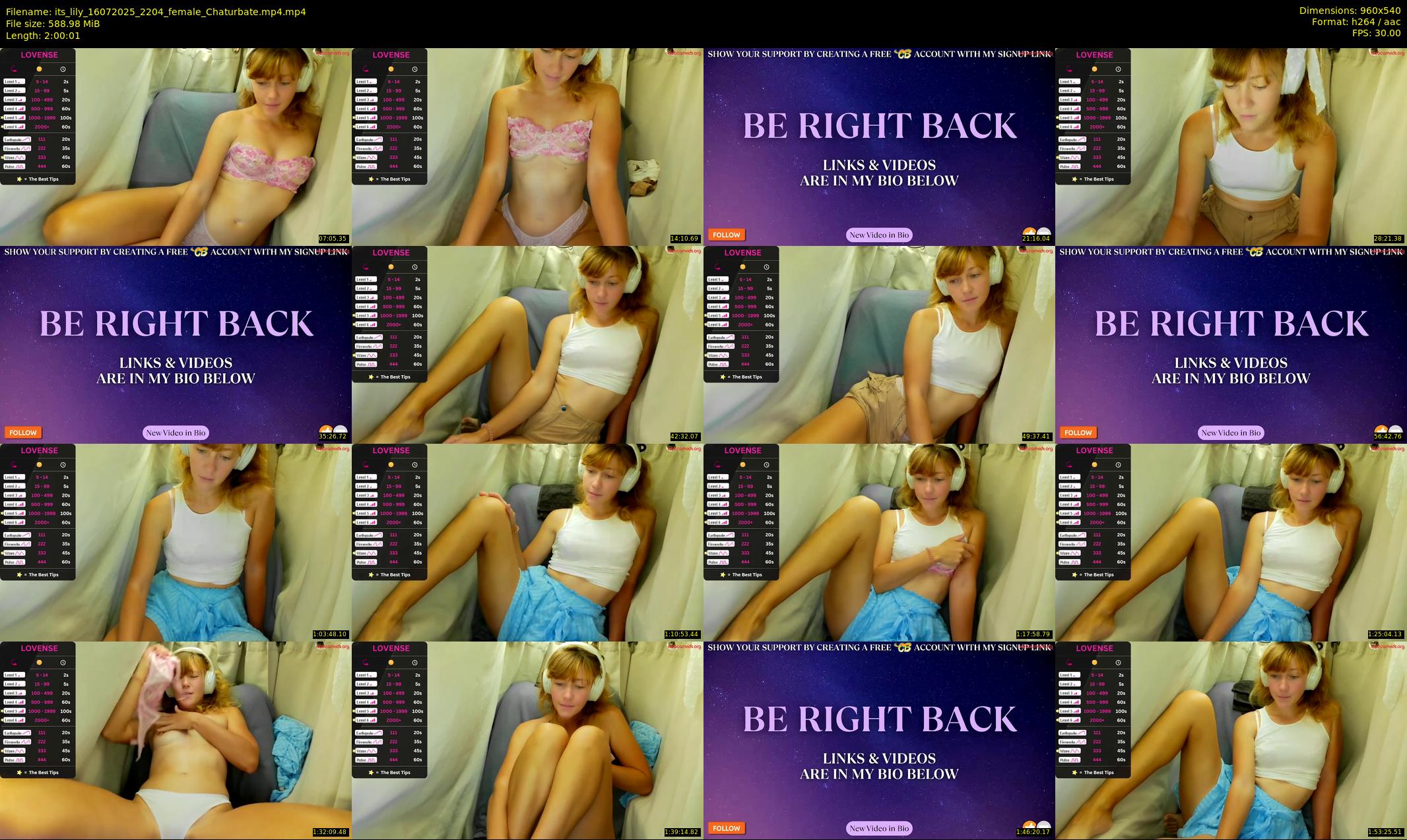 its_lily — 121 minute Chaturbate female cam show recording, 480p, Jul 16, 2025