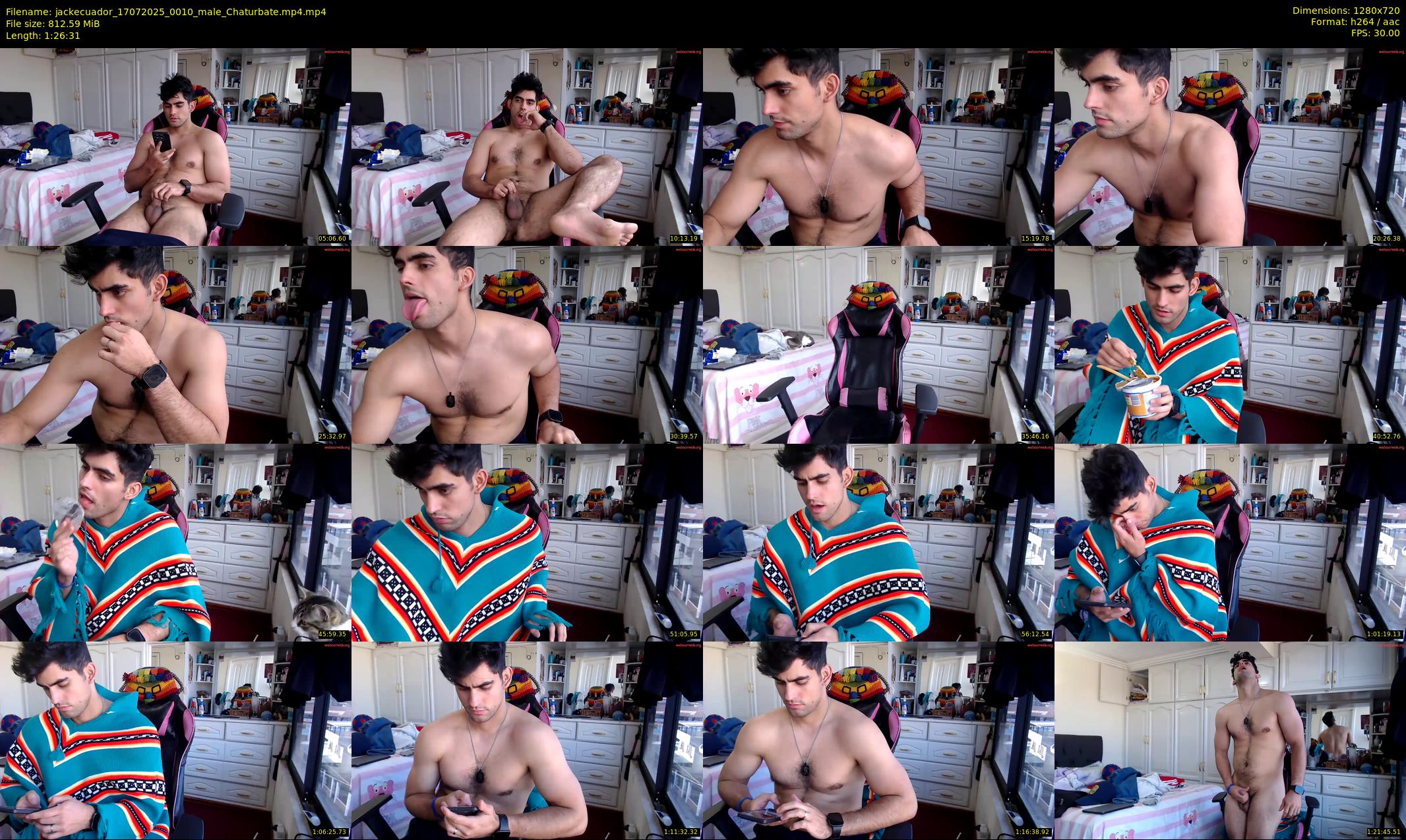jackecuador — 87 minute Chaturbate male cam show recording, 720p, Jul 17, 2025