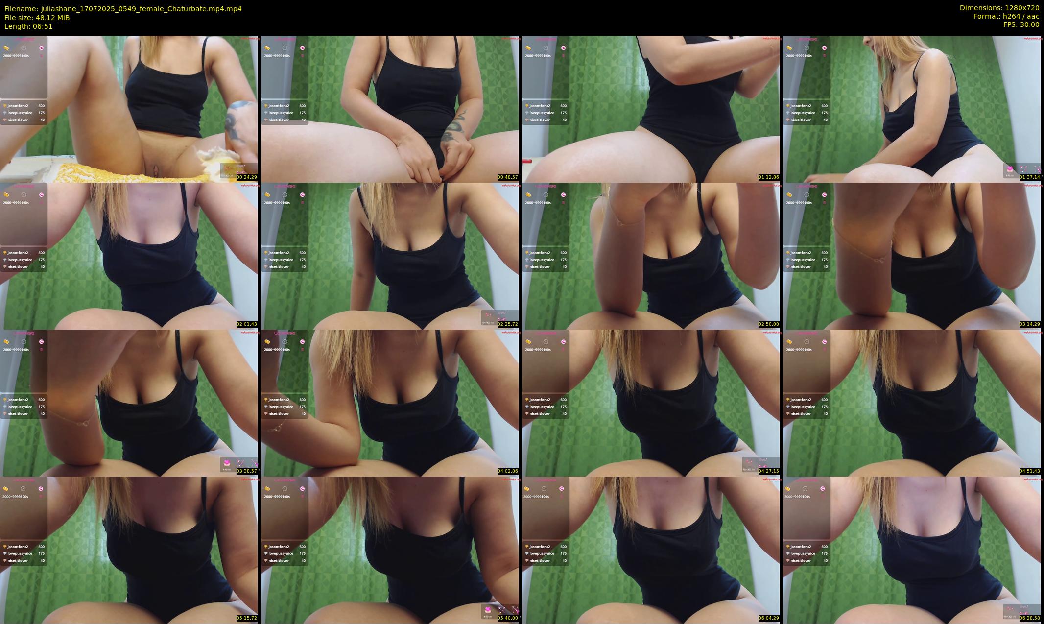 juliashane — 7 minute Chaturbate female cam show recording, 720p, Jul 17, 2025