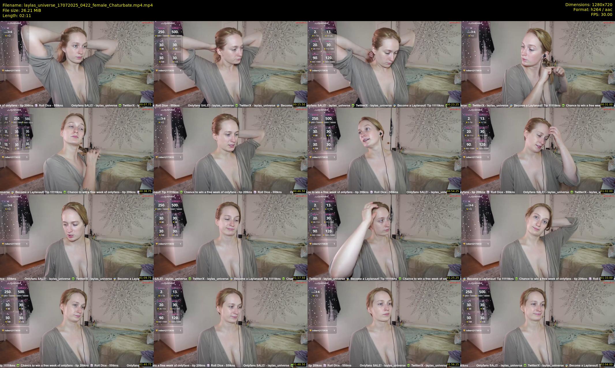 laylas_universe — 3 minute Chaturbate female cam show recording, 720p, Jul 17, 2025