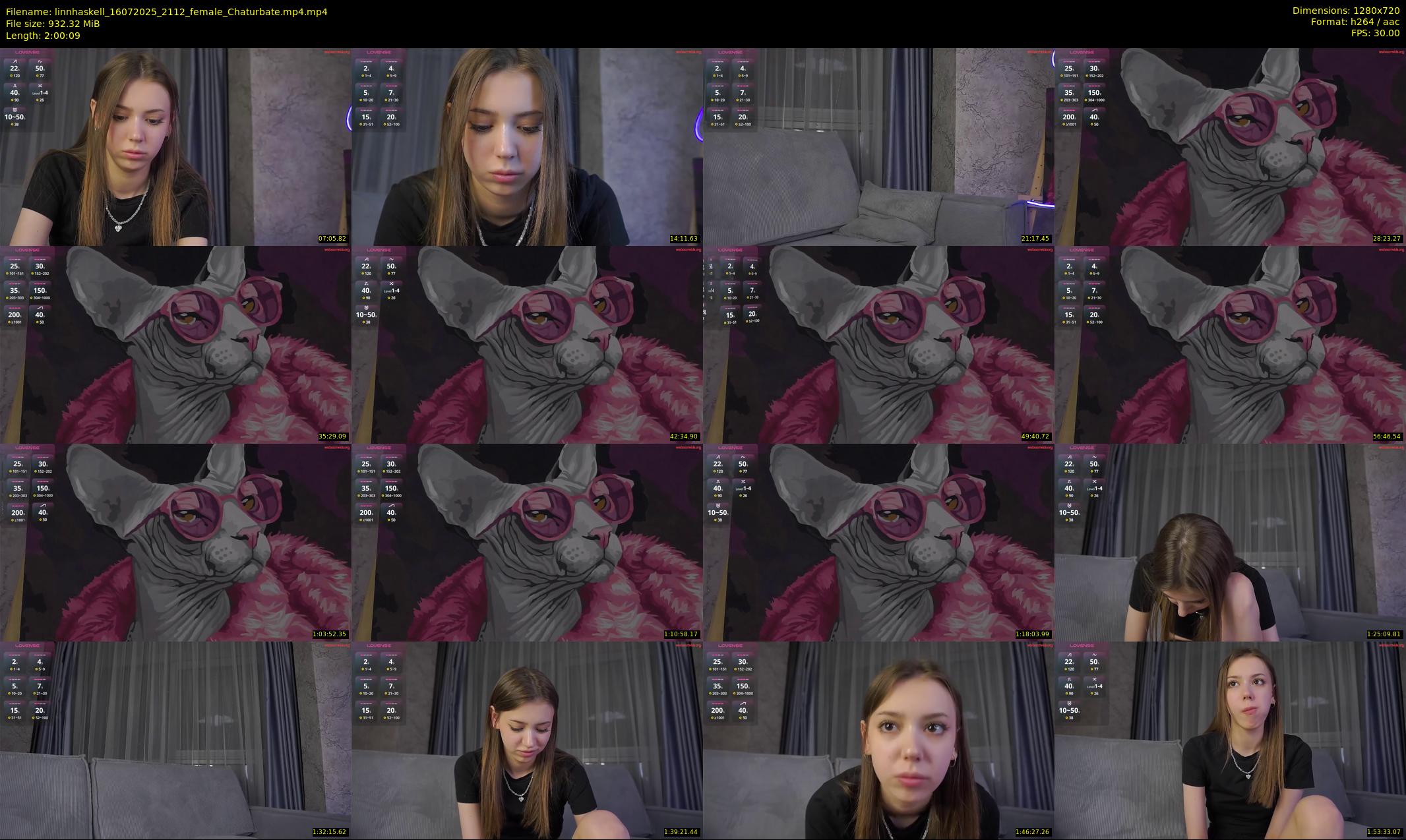 linnhaskell — 121 minute Chaturbate female cam show recording, 720p, Jul 16, 2025