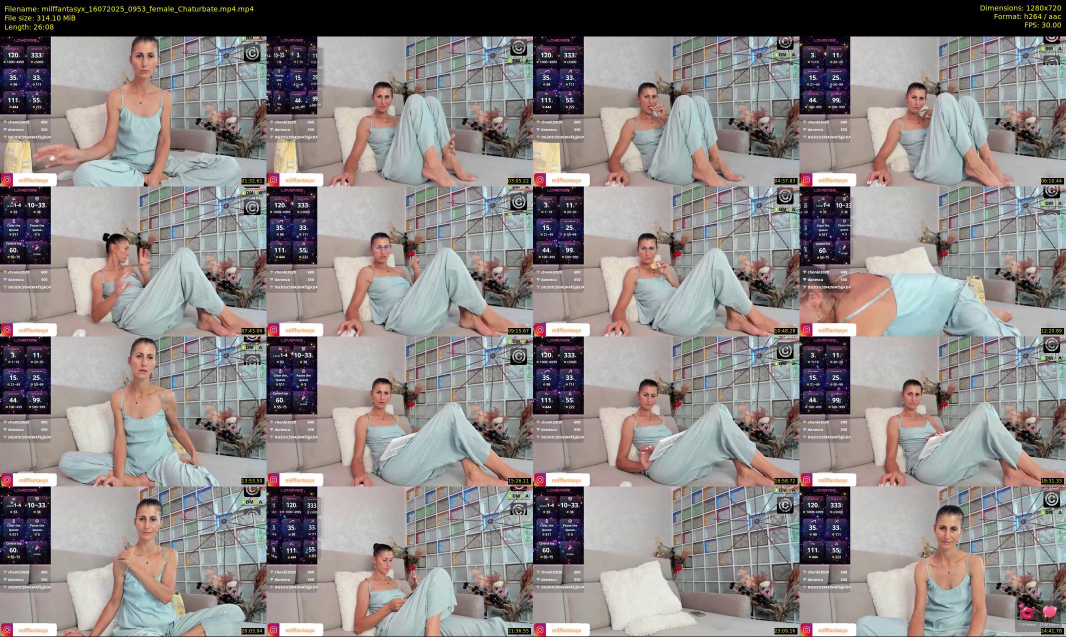 milffantasyx — 27 minute Chaturbate female cam show recording, 720p, Jul 16, 2025