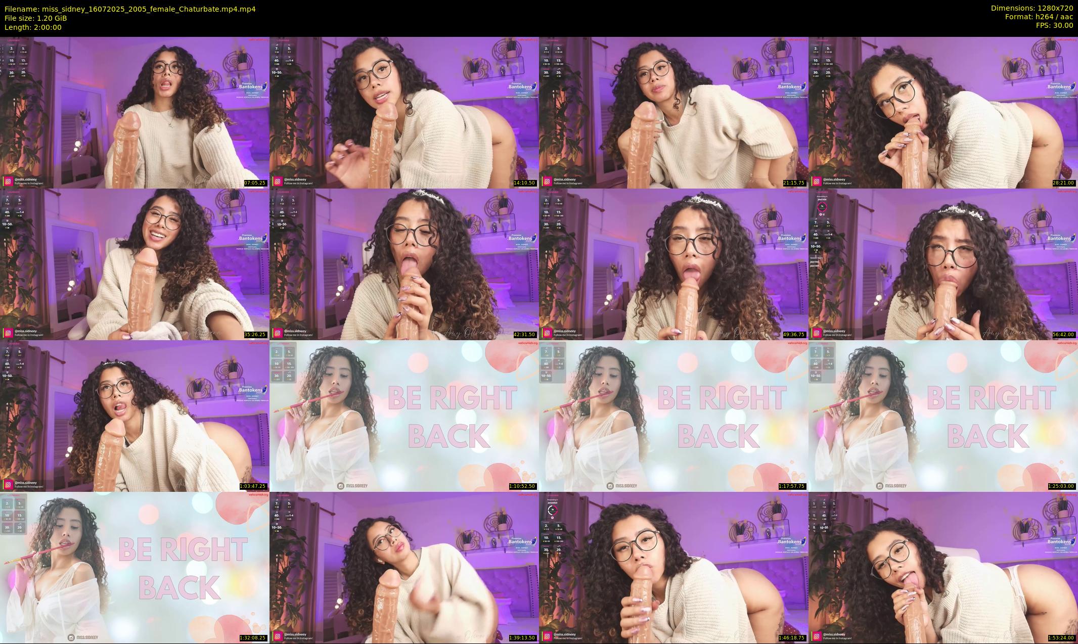miss_sidney — 120 minute Chaturbate female cam show recording, 720p, Jul 16, 2025