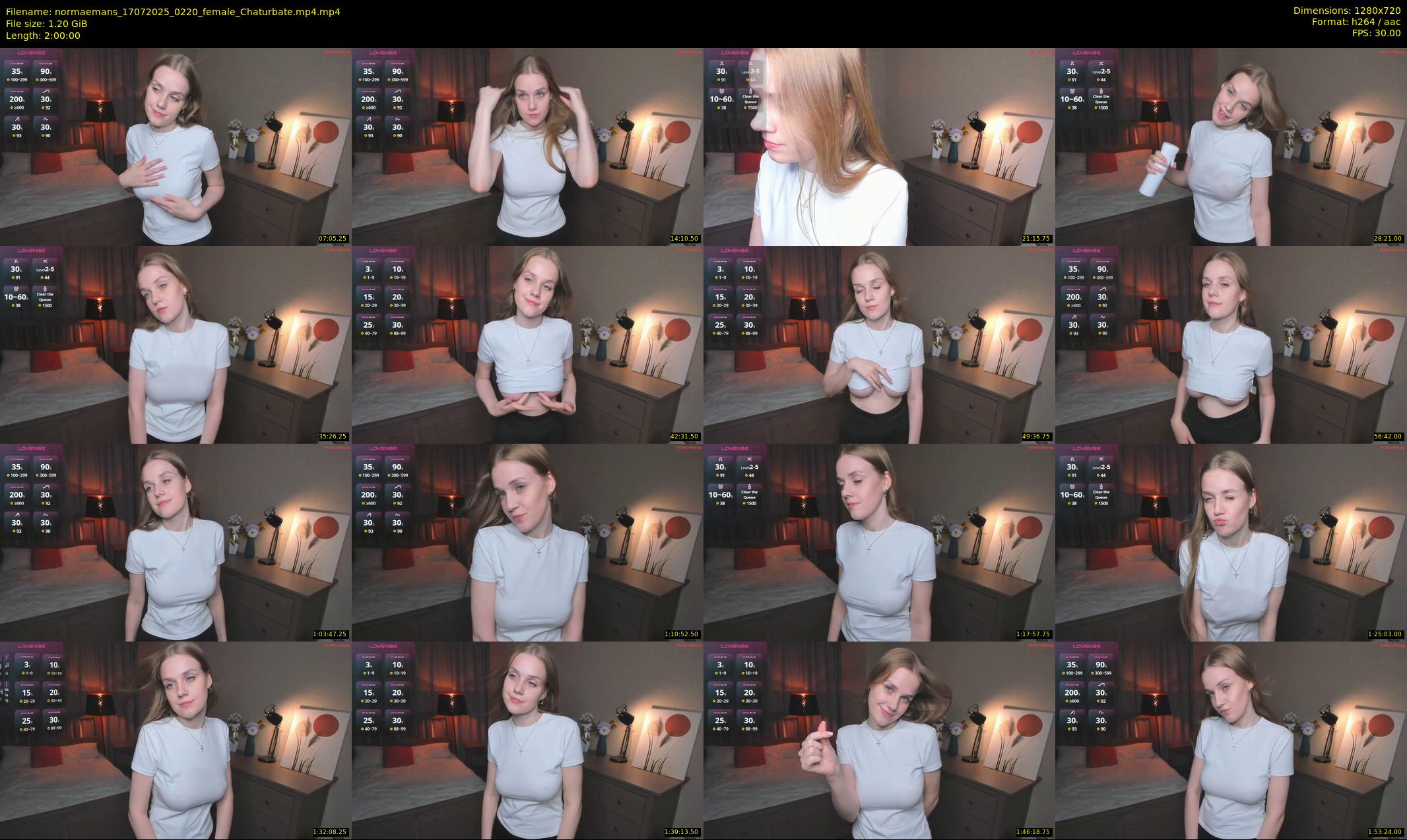 normaemans — 120 minute Chaturbate female cam show recording, 720p, Jul 17, 2025