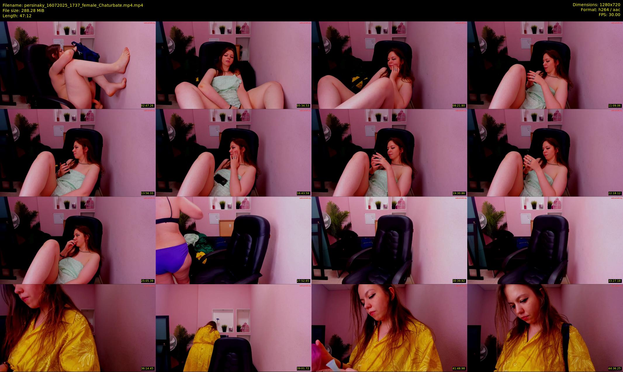 persinaky — 48 minute Chaturbate female cam show recording, 720p, Jul 16, 2025
