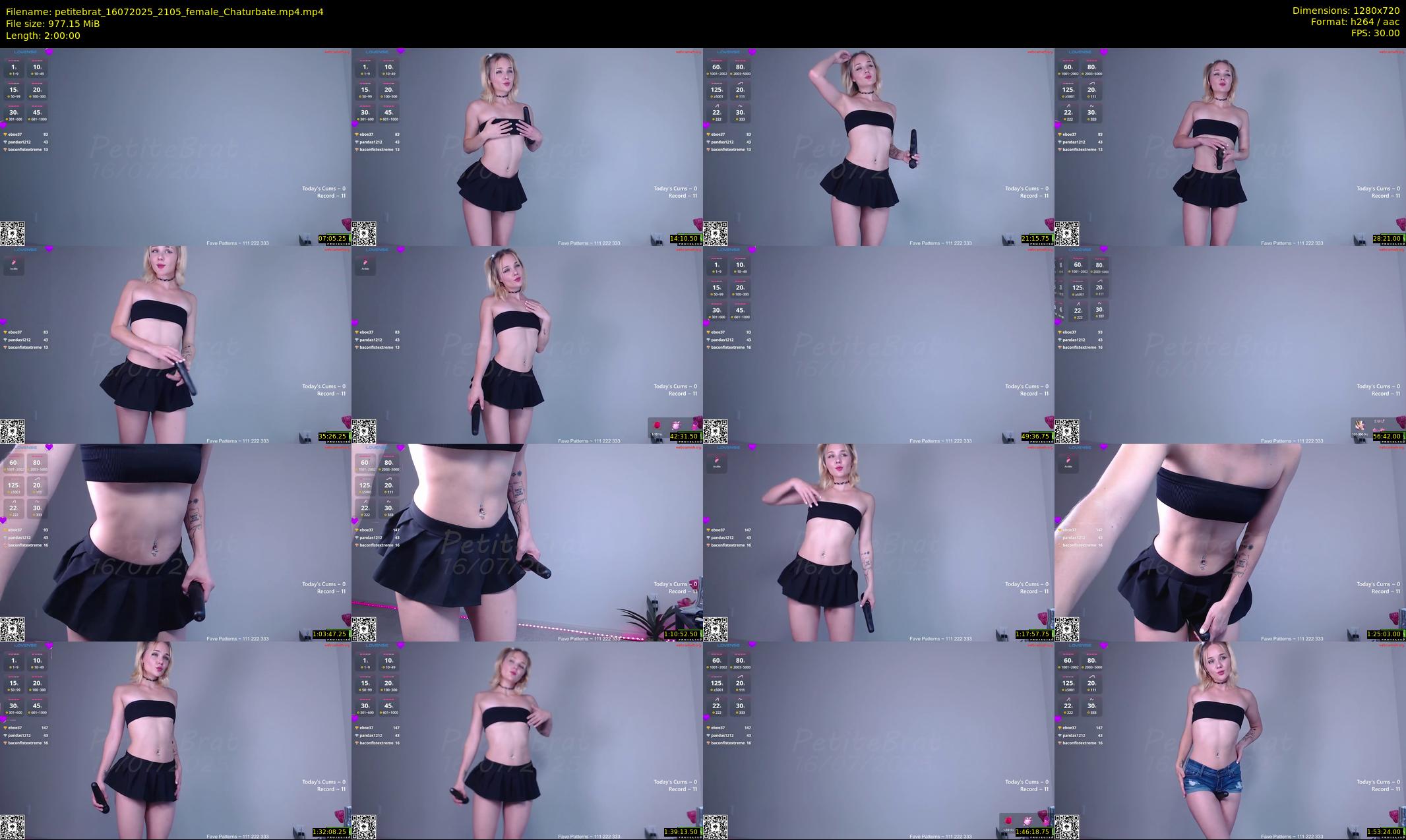 petitebrat — 120 minute Chaturbate female cam show recording, 720p, Jul 16, 2025