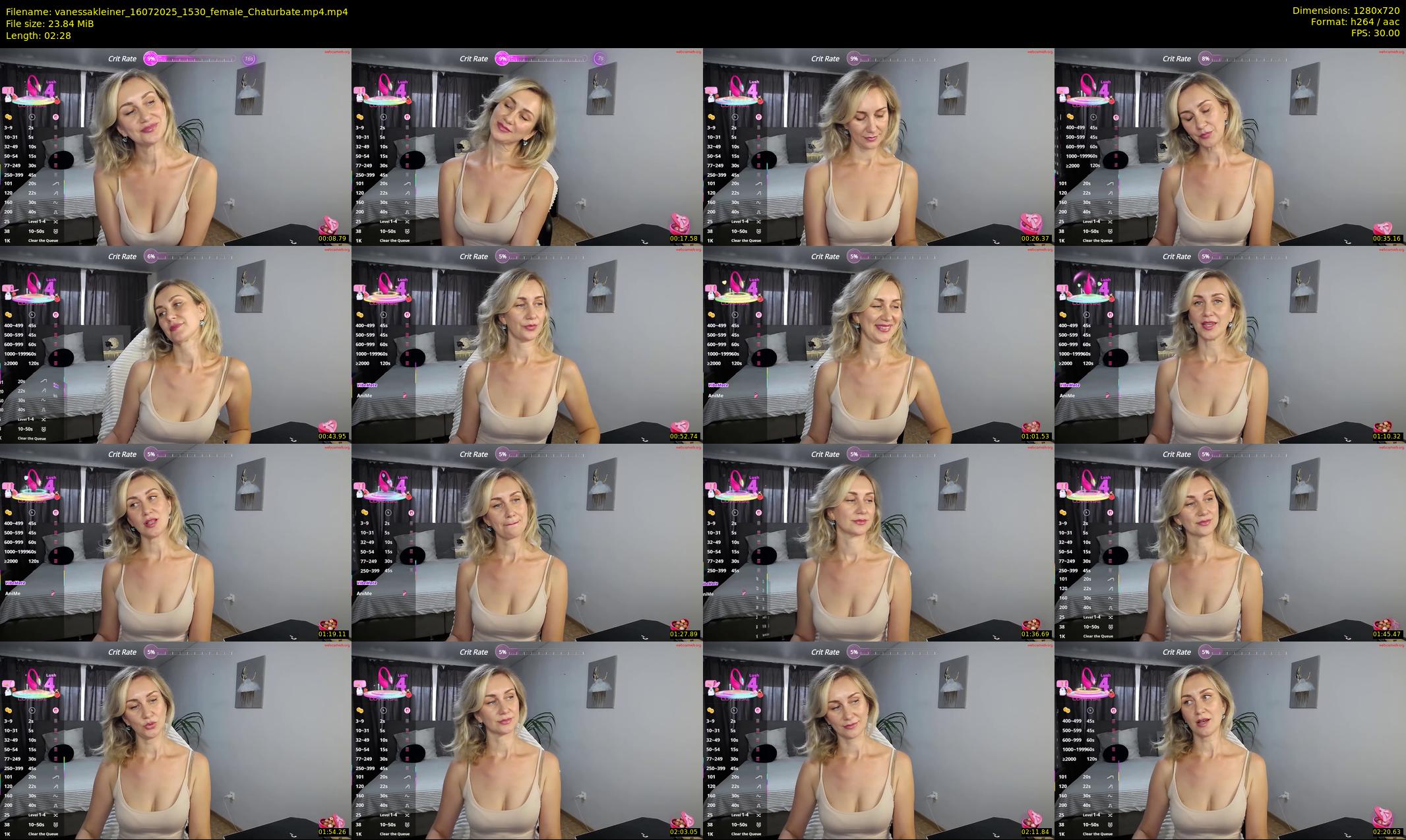 vanessakleiner — 3 minute Chaturbate female cam show recording, 720p, Jul 16, 2025