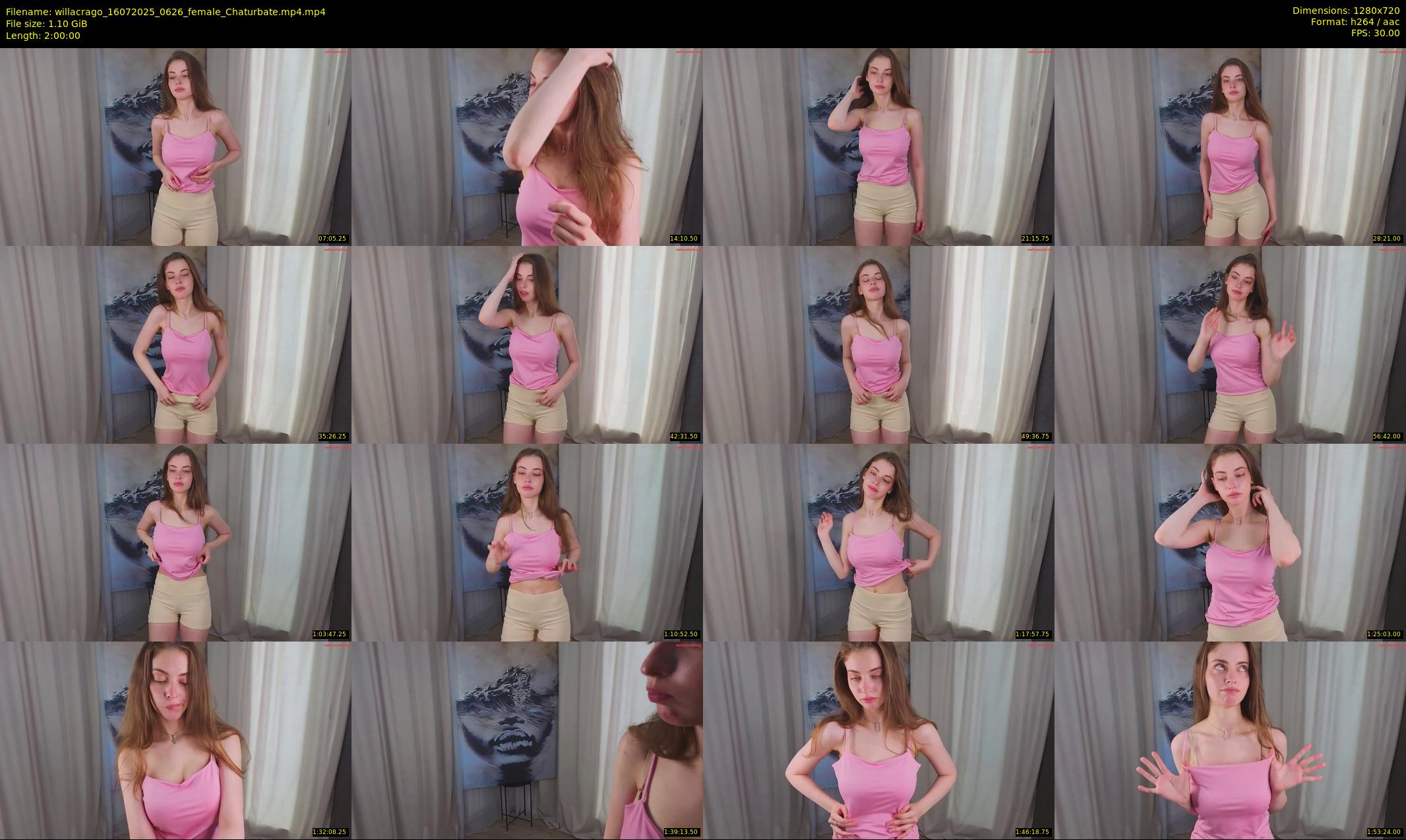 willacrago — 120 minute Chaturbate female cam show recording, 720p, Jul 16, 2025