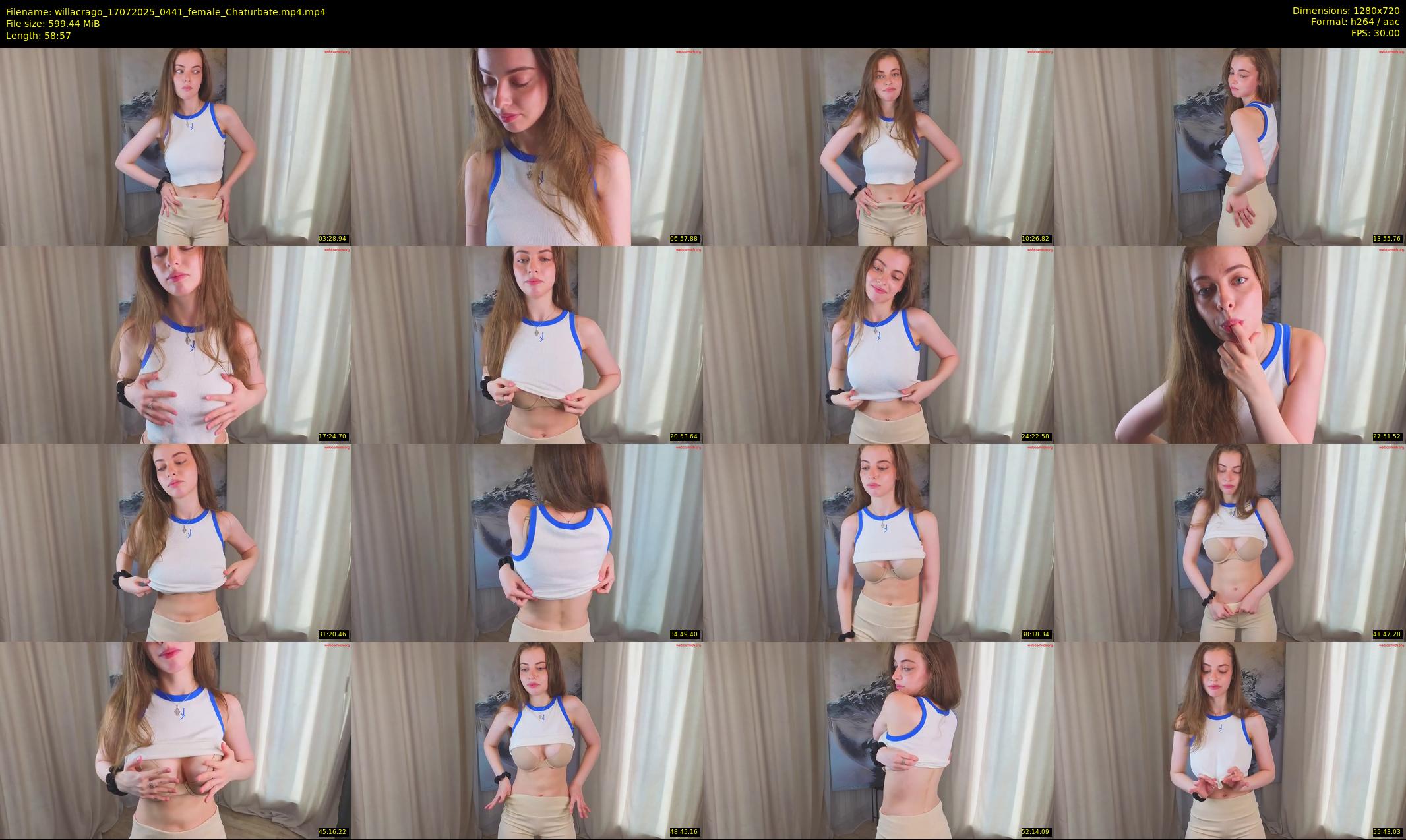 willacrago — 59 minute Chaturbate female cam show recording, 720p, Jul 17, 2025