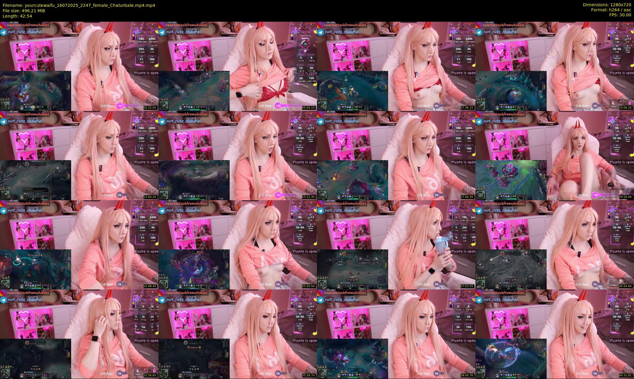 yourcutewaifu — 43 minute Chaturbate female cam show recording, 720p, Jul 16, 2025