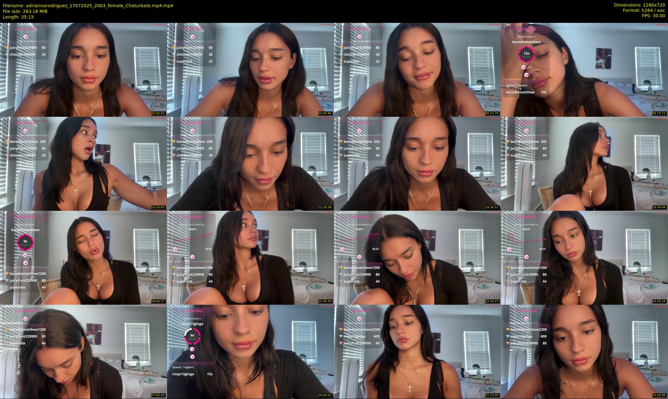 adriannarodriguez — 36 minute Chaturbate female cam show recording, 720p, Jul 17, 2025