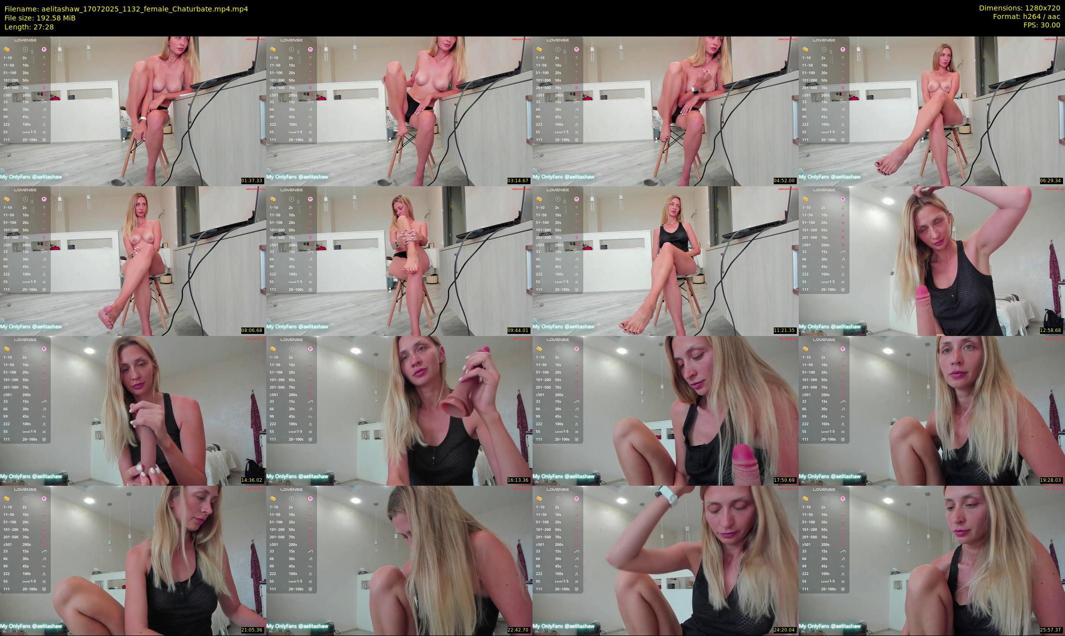 aelitashaw — 28 minute Chaturbate female cam show recording, 720p, Jul 17, 2025