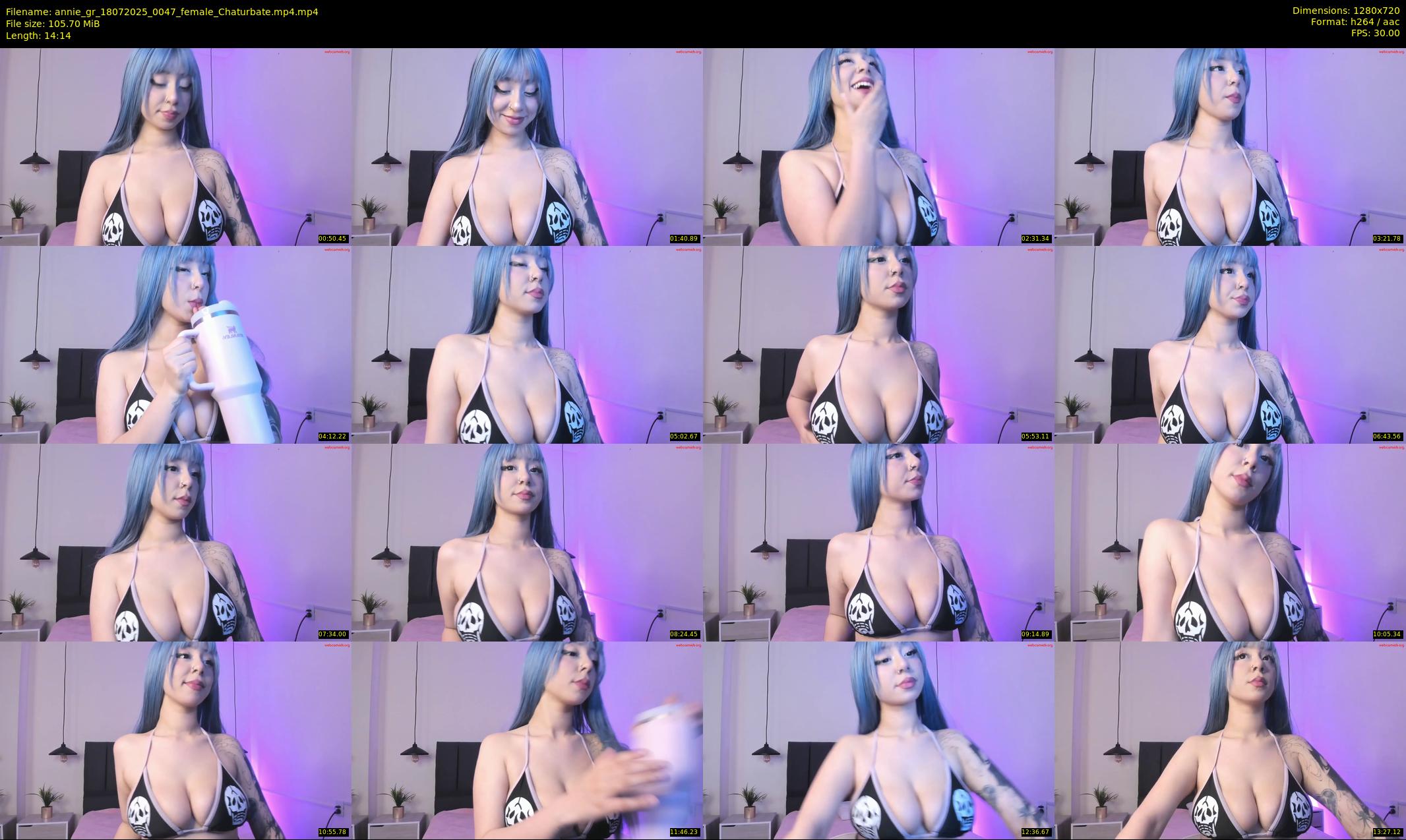 annie_gr — 15 minute Chaturbate female cam show recording, 720p, Jul 18, 2025