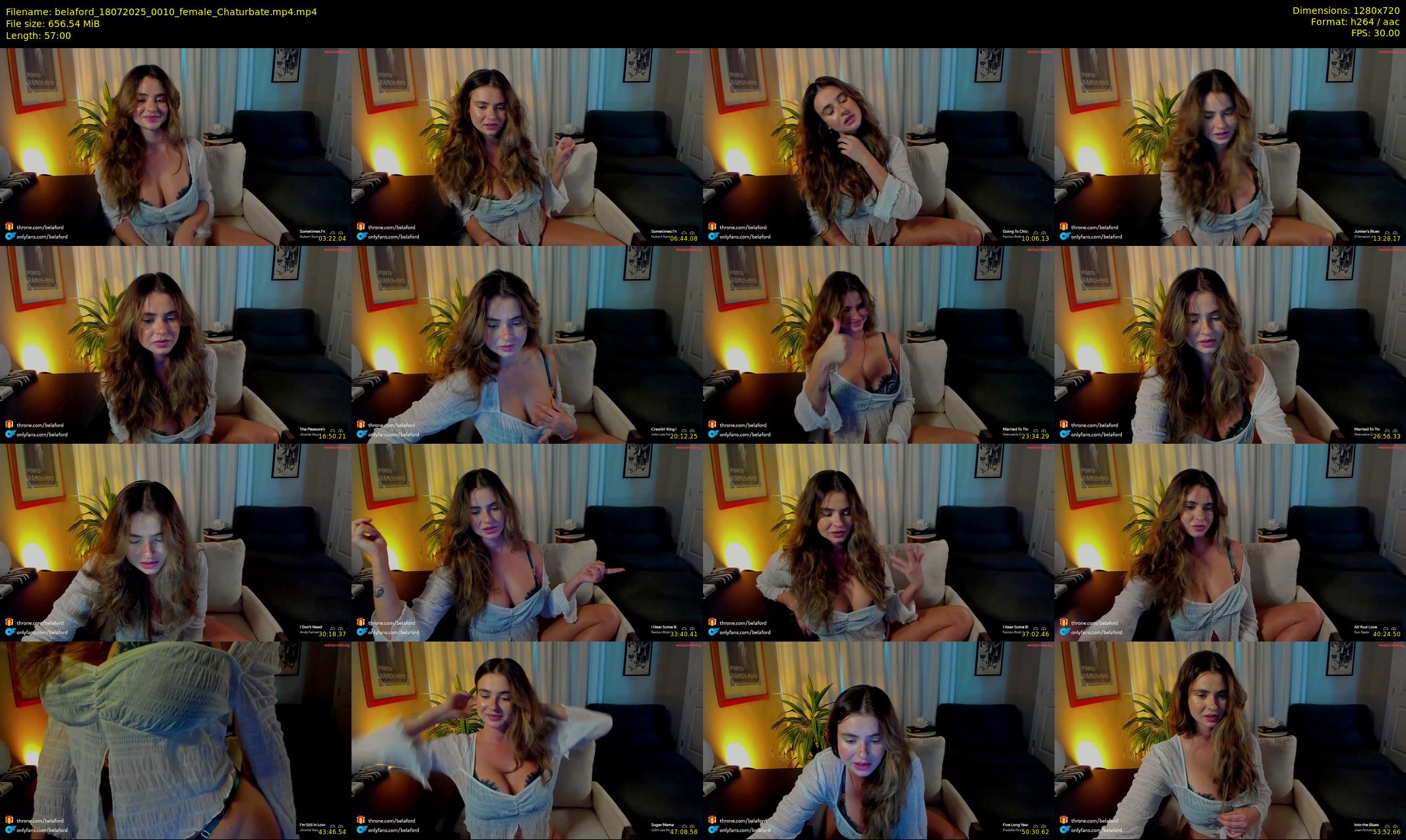 belaford — 57 minute Chaturbate female cam show recording, 720p, Jul 18, 2025
