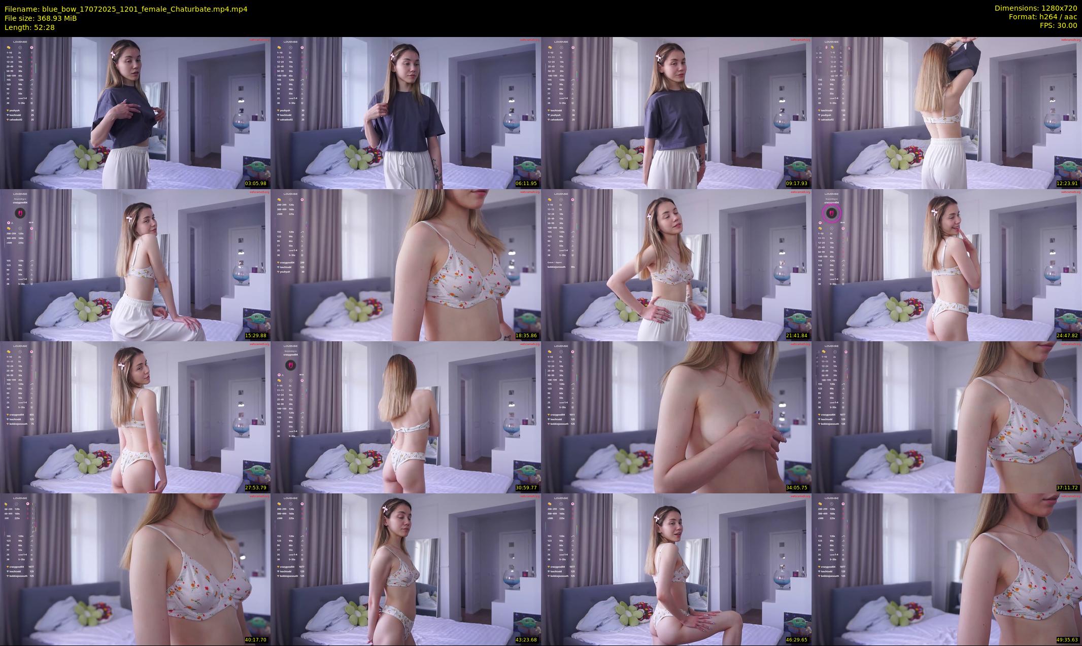 blue_bow — 53 minute Chaturbate female cam show recording, 720p, Jul 17, 2025