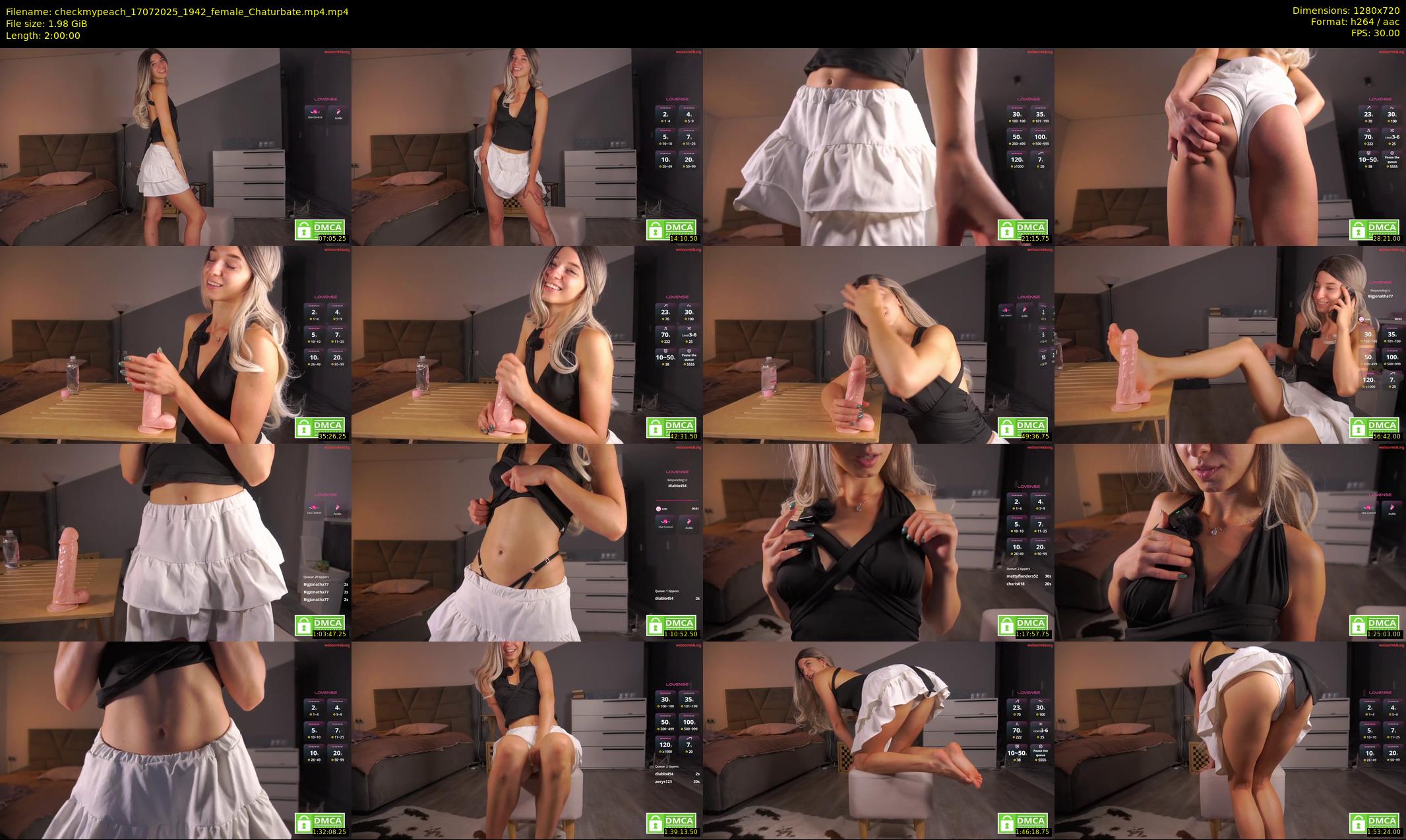 checkmypeach — 120 minute Chaturbate female cam show recording, 720p, Jul 17, 2025