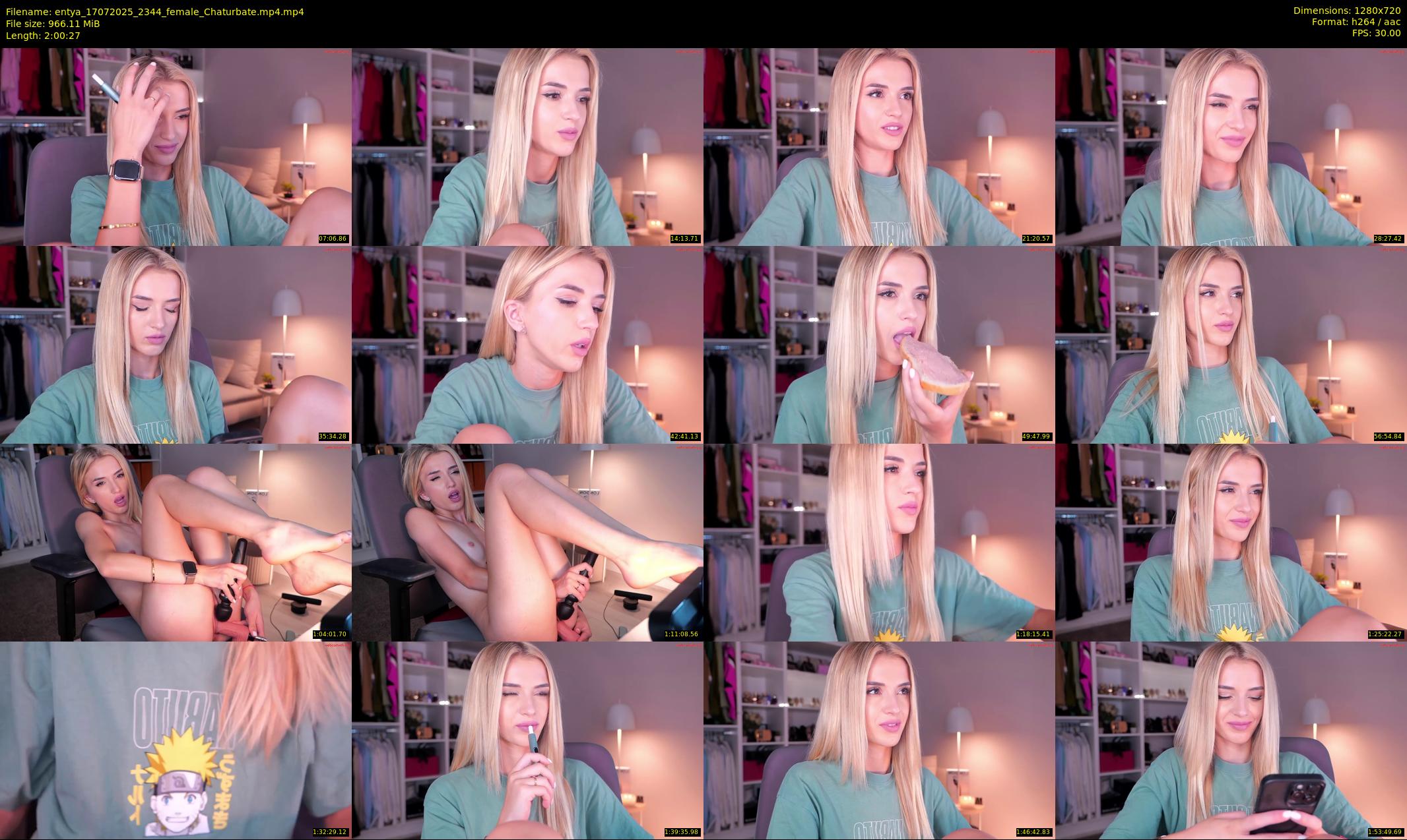 entya — 121 minute Chaturbate female cam show recording, 720p, Jul 17, 2025