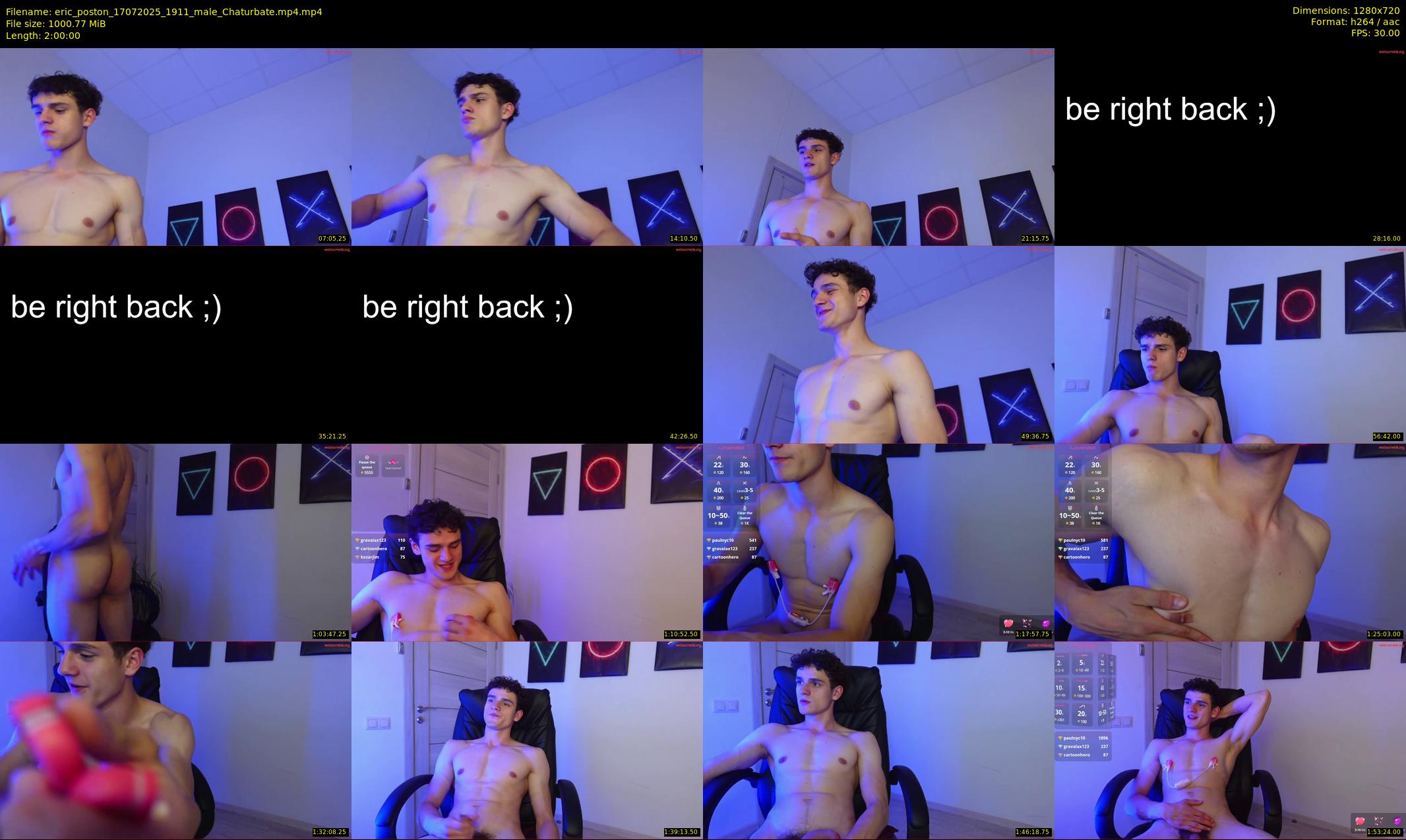 eric_poston — 120 minute Chaturbate male cam show recording, 720p, Jul 17, 2025