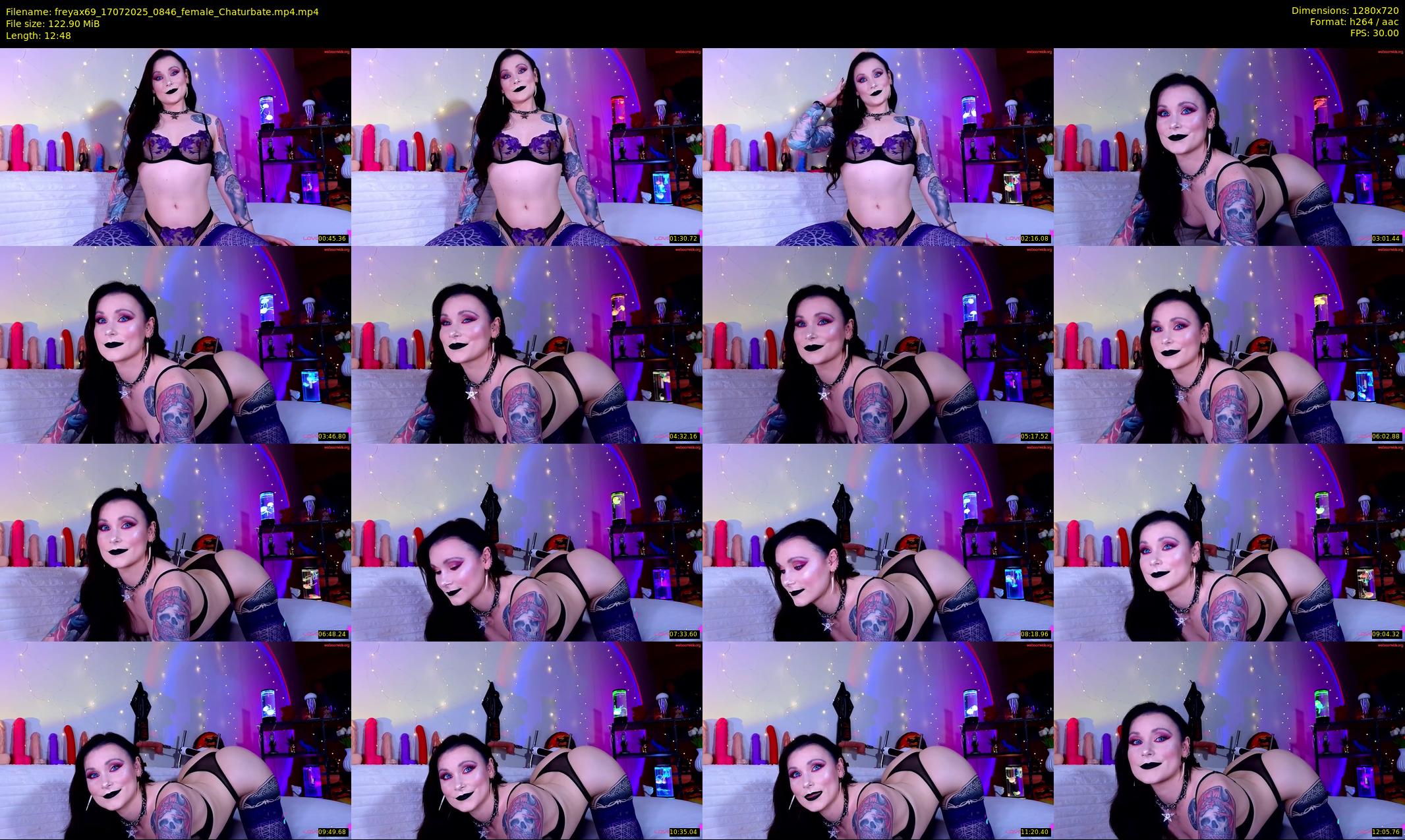 freyax69 — 13 minute Chaturbate female cam show recording, 720p, Jul 17, 2025