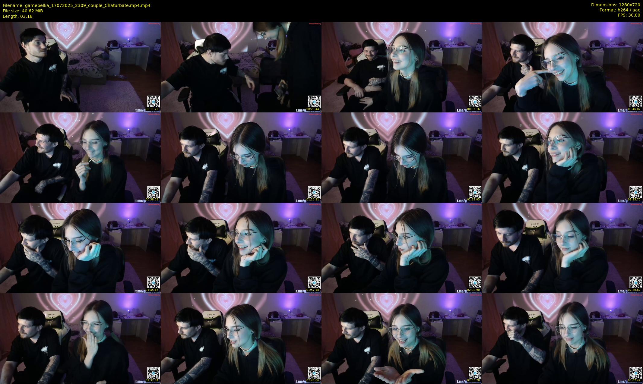 gamebelka — 4 minute Chaturbate couple cam show recording, 720p, Jul 17, 2025