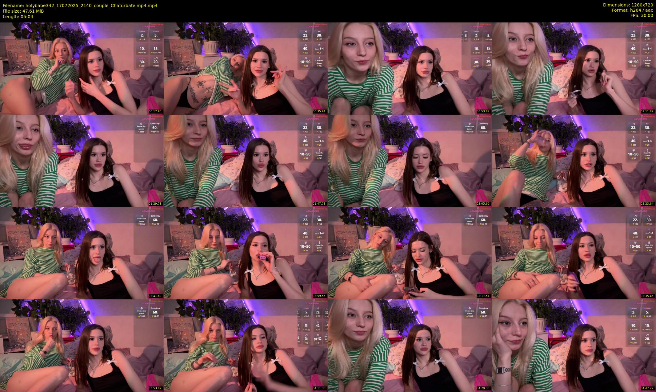 holybabe342 — 6 minute Chaturbate couple cam show recording, 720p, Jul 17, 2025