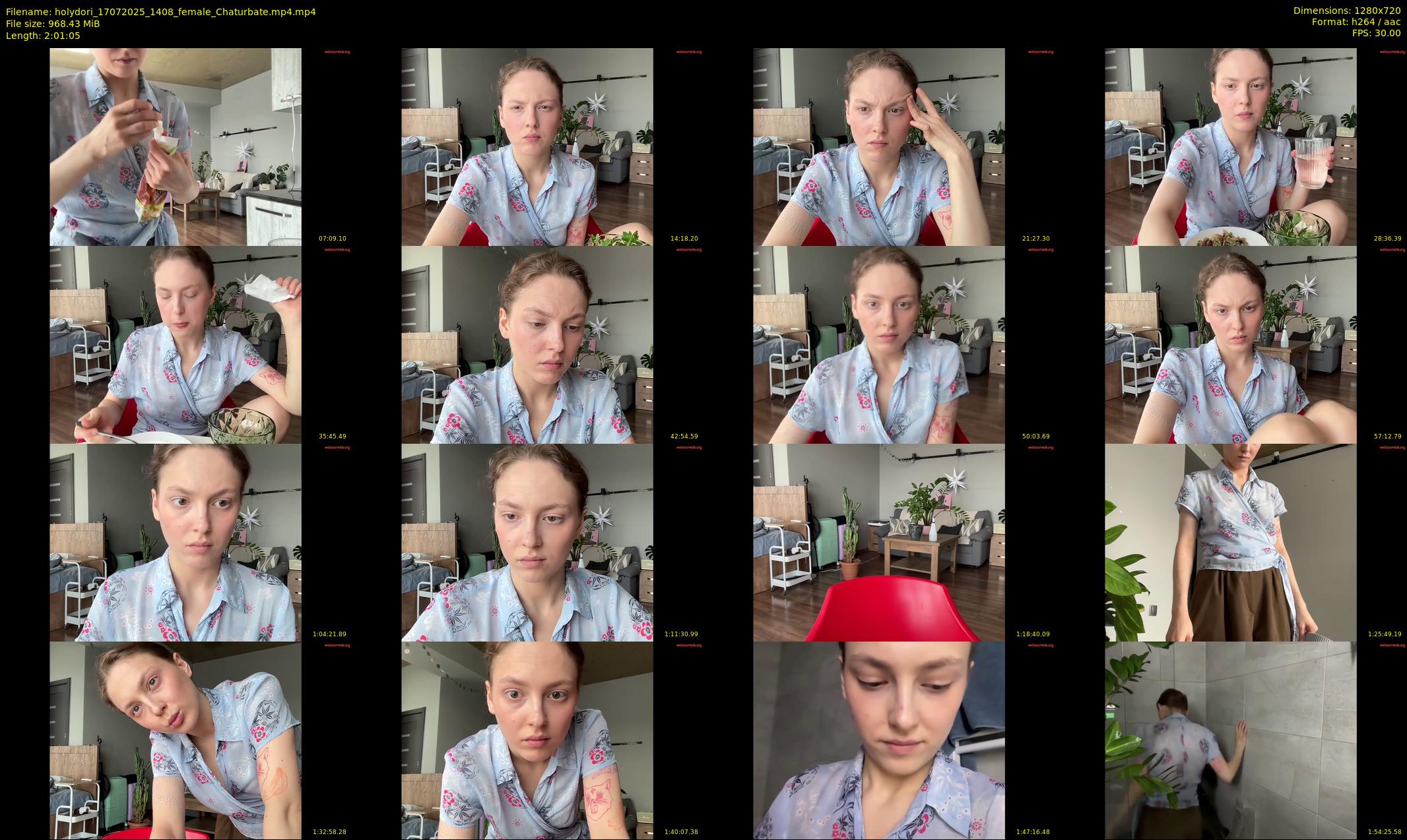 holydori — 122 minute Chaturbate female cam show recording, 720p, Jul 17, 2025