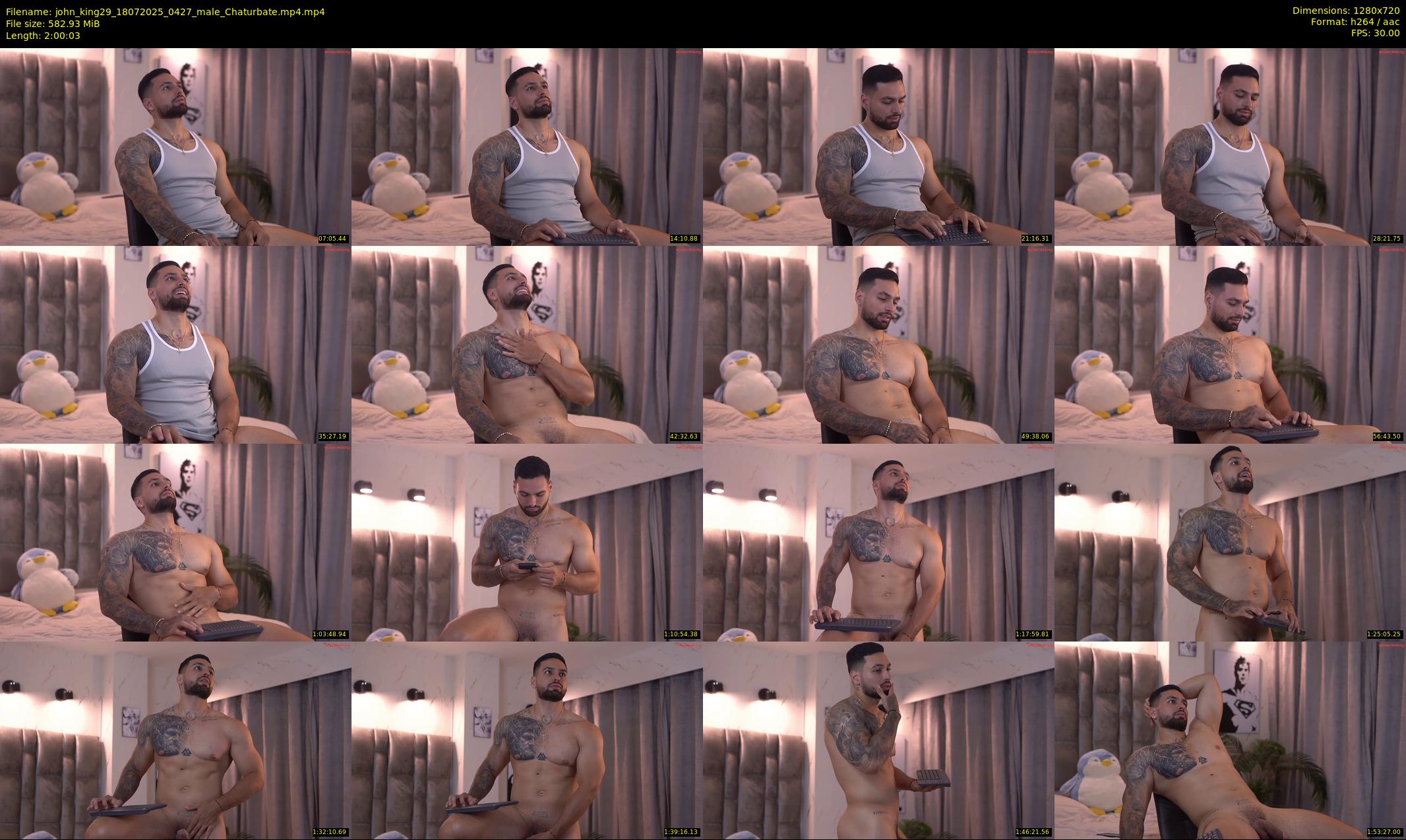 john_king29 — 121 minute Chaturbate male cam show recording, 720p, Jul 18, 2025