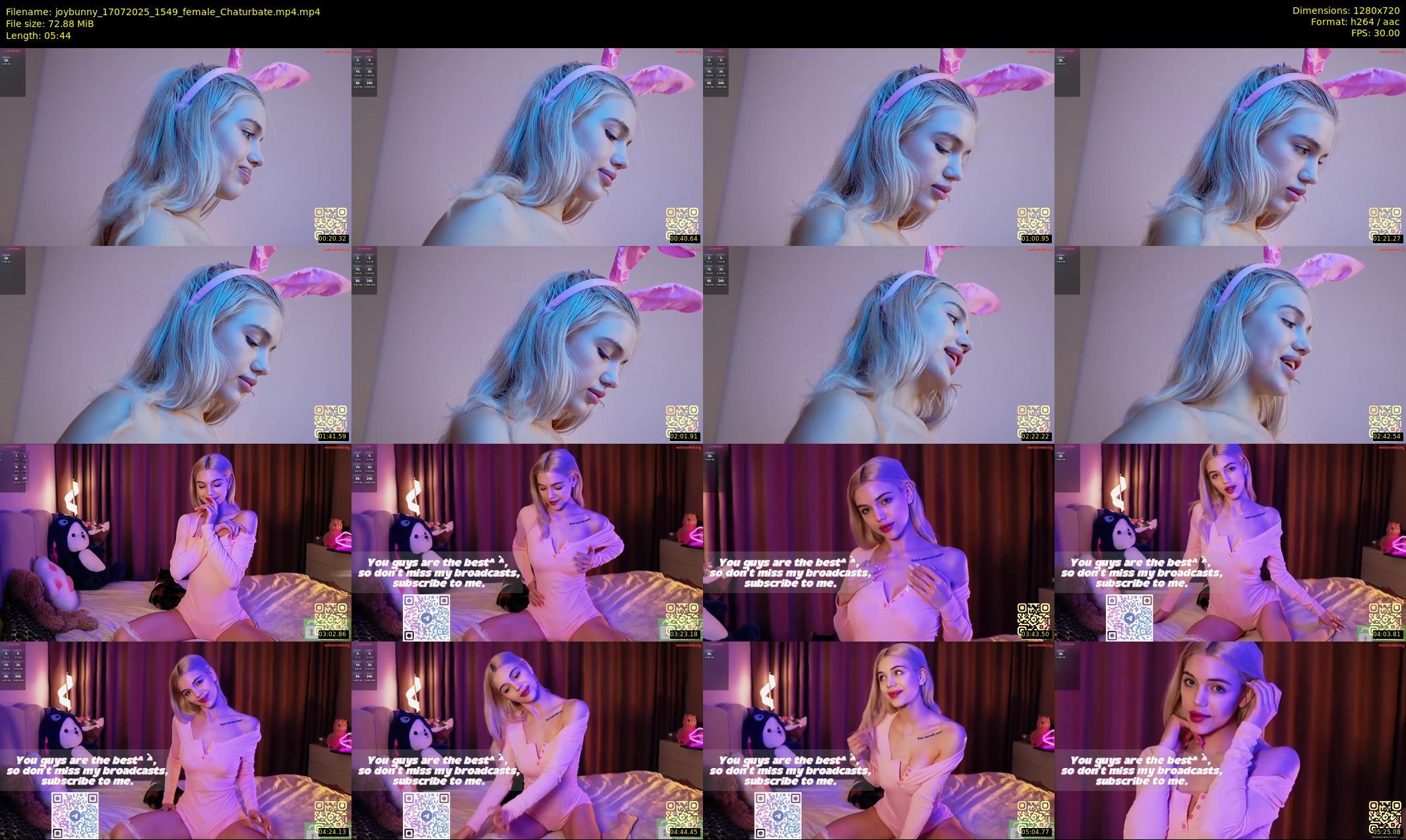 joybunny — 6 minute Chaturbate female cam show recording, 720p, Jul 17, 2025