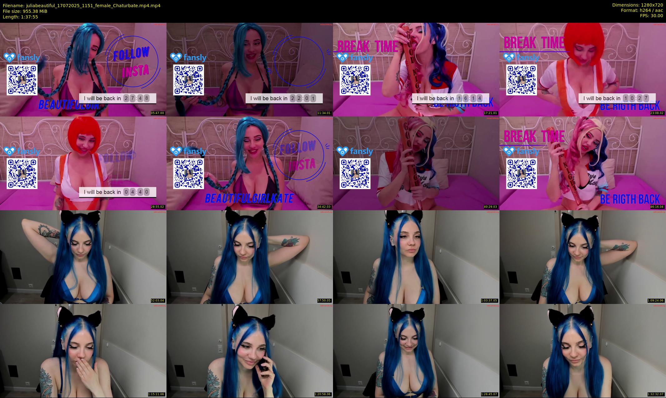 juliabeautiful — 98 minute Chaturbate female cam show recording, 720p, Jul 17, 2025