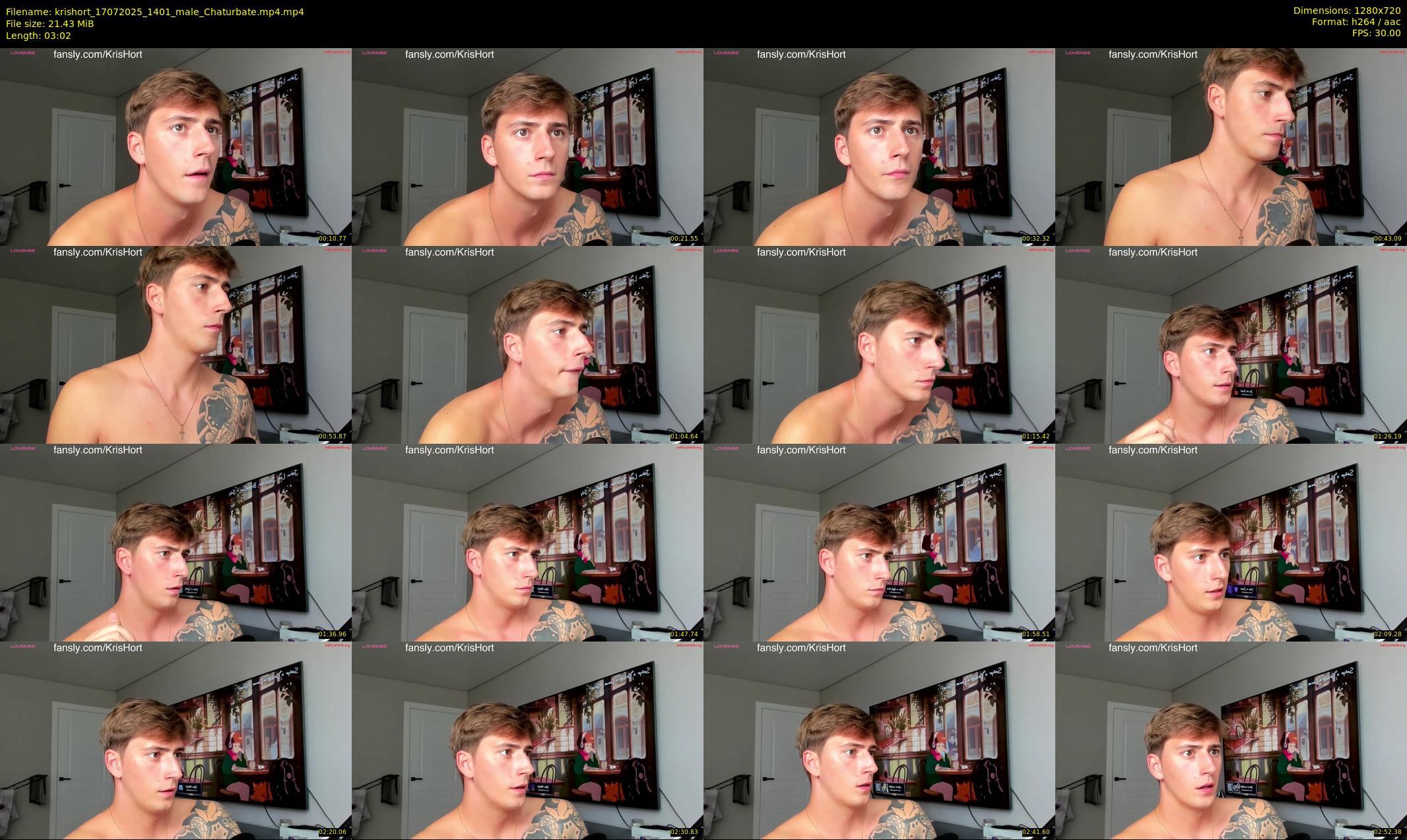 krishort — 4 minute Chaturbate male cam show recording, 720p, Jul 17, 2025