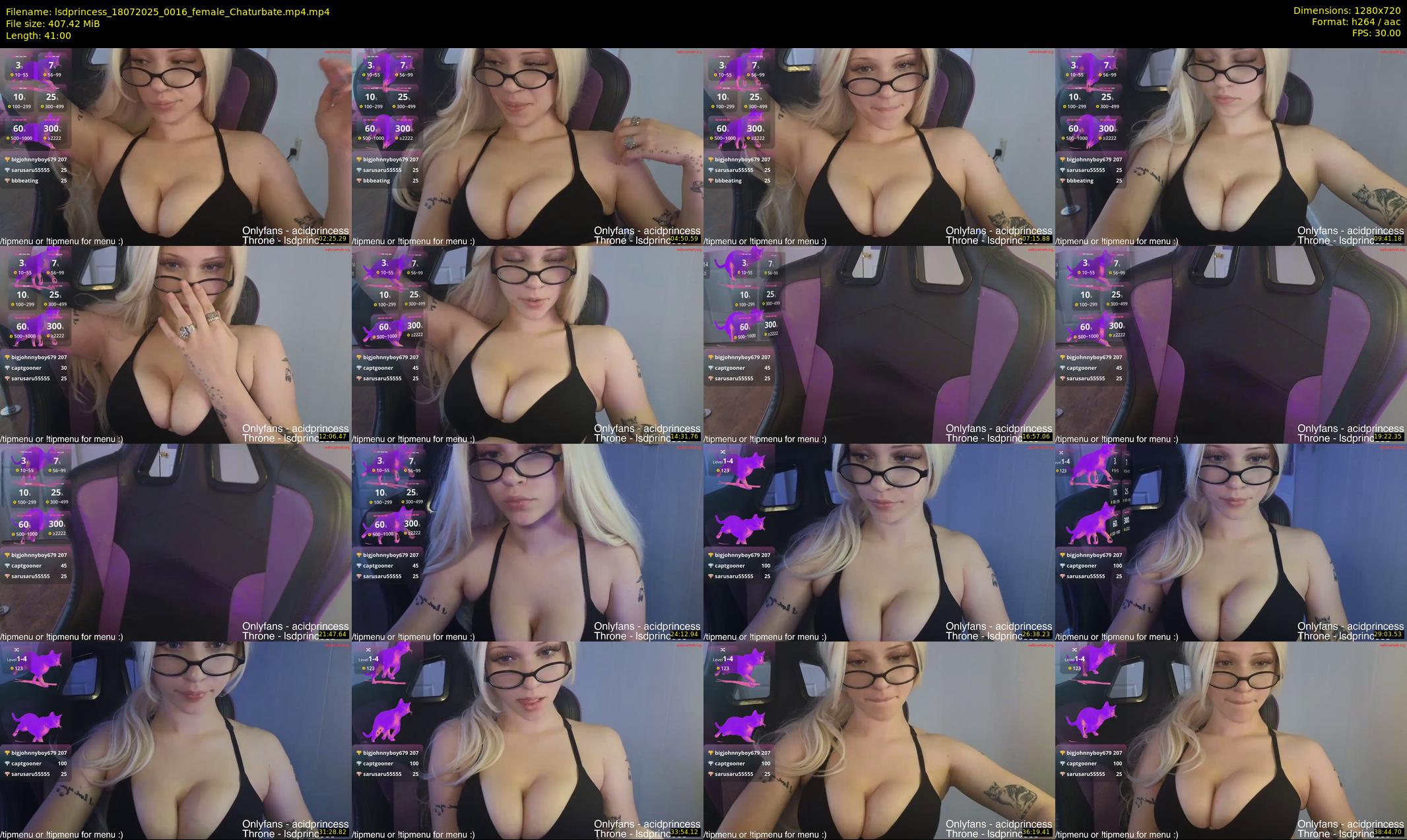 lsdprincess — 41 minute Chaturbate female cam show recording, 720p, Jul 18, 2025