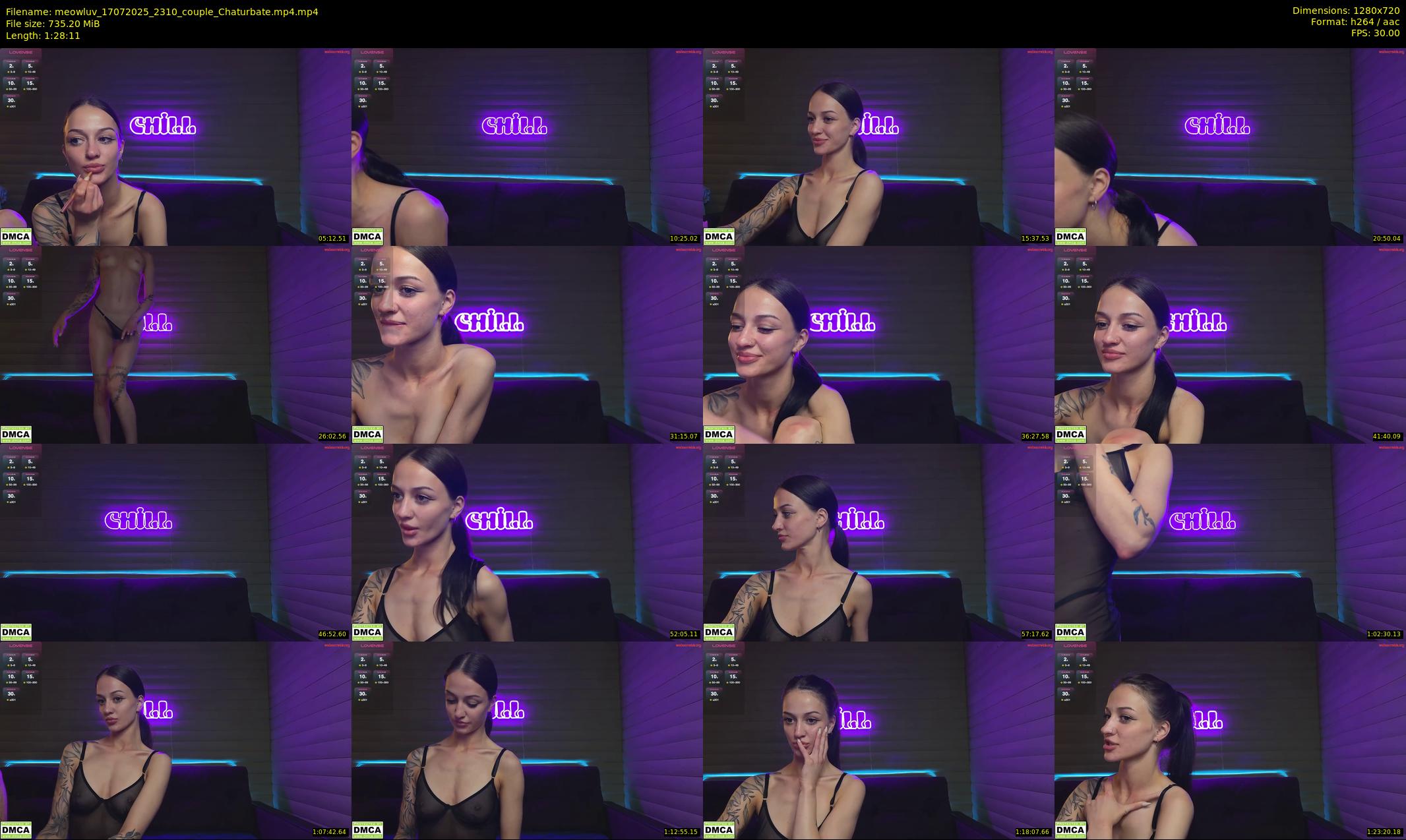 meowluv — 89 minute Chaturbate couple cam show recording, 720p, Jul 17, 2025
