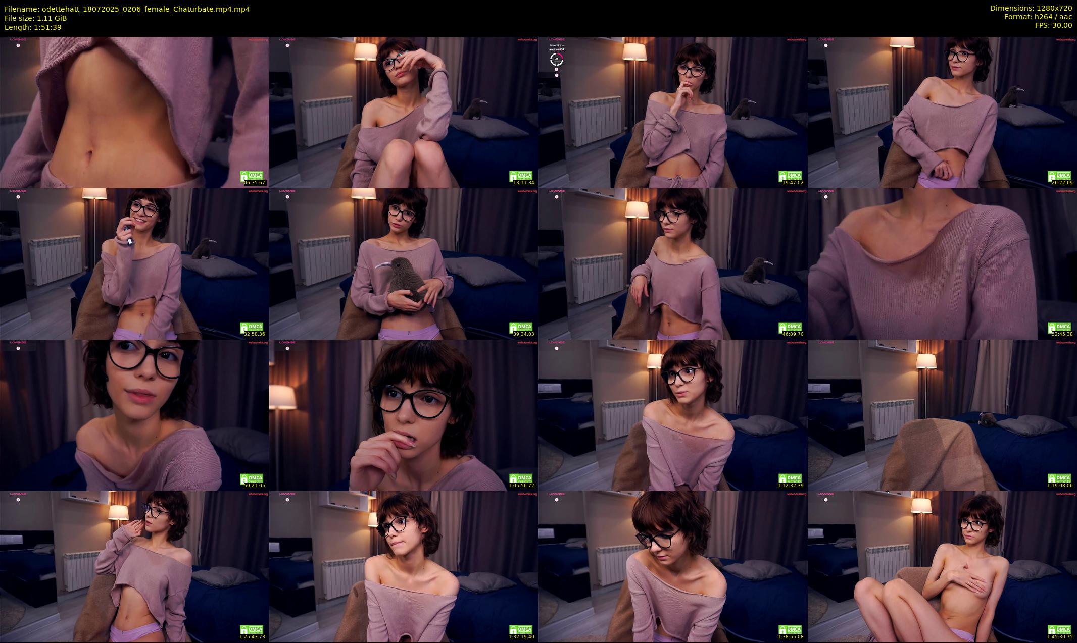 odettehatt — 112 minute Chaturbate female cam show recording, 720p, Jul 18, 2025
