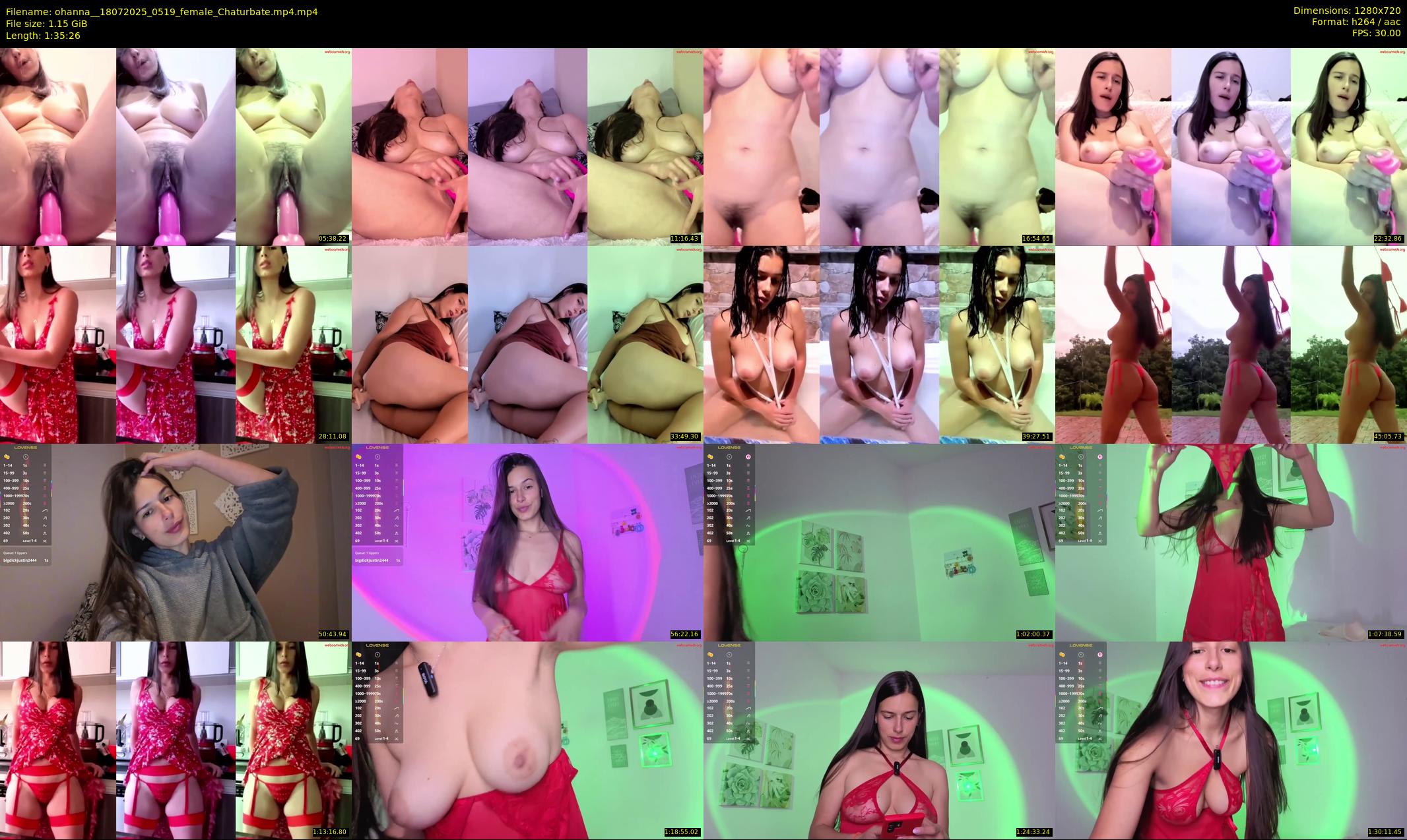 ohanna_ — 96 minute Chaturbate female cam show recording, 720p, Jul 18, 2025