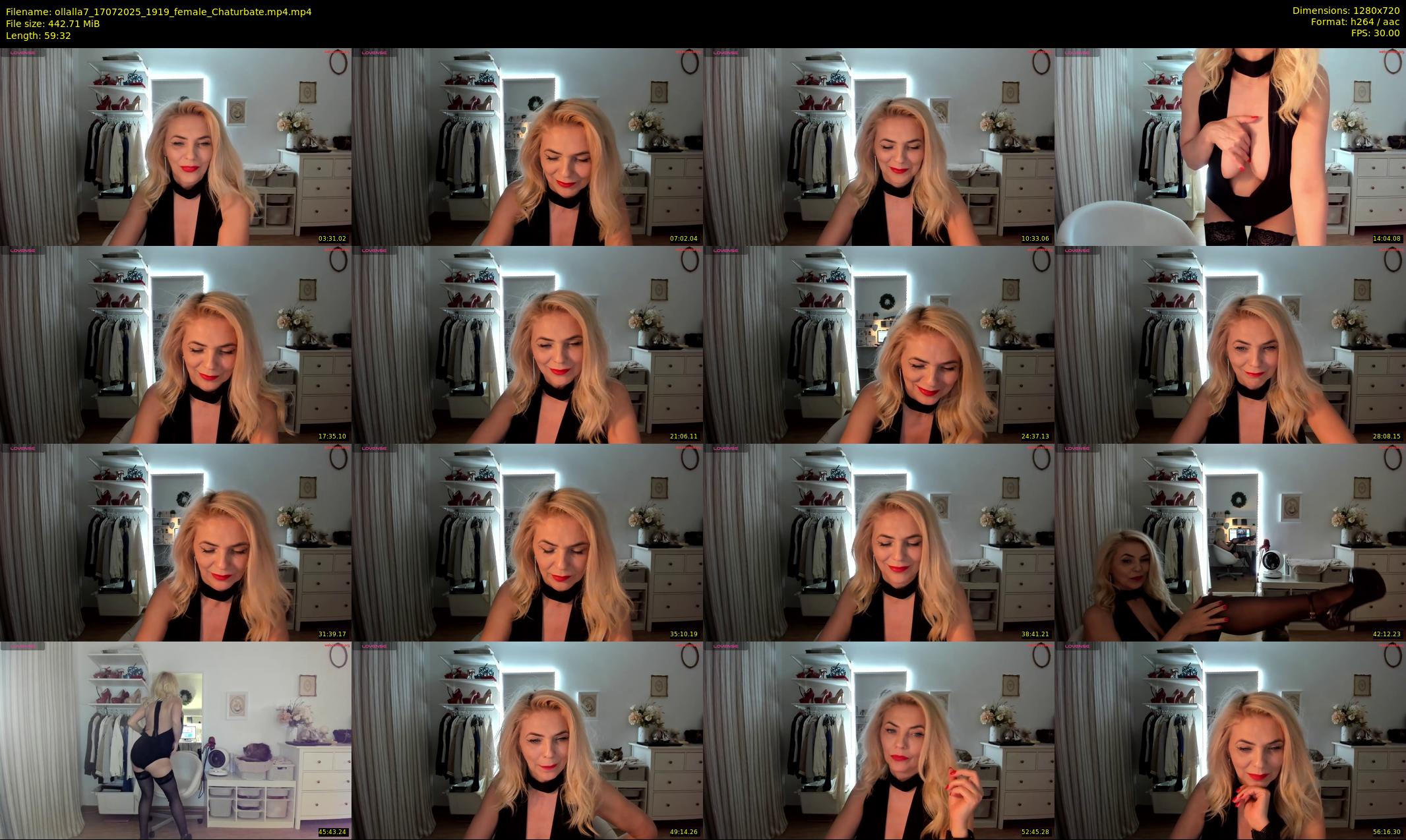 ollalla7 — 60 minute Chaturbate female cam show recording, 720p, Jul 17, 2025