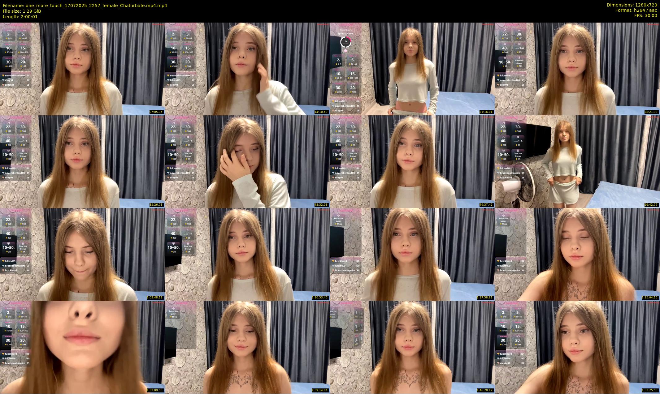one_more_touch — 121 minute Chaturbate female cam show recording, 720p, Jul 17, 2025