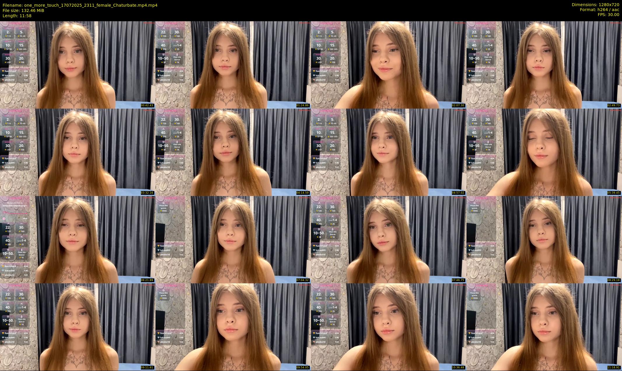 one_more_touch — 12 minute Chaturbate female cam show recording, 720p, Jul 17, 2025